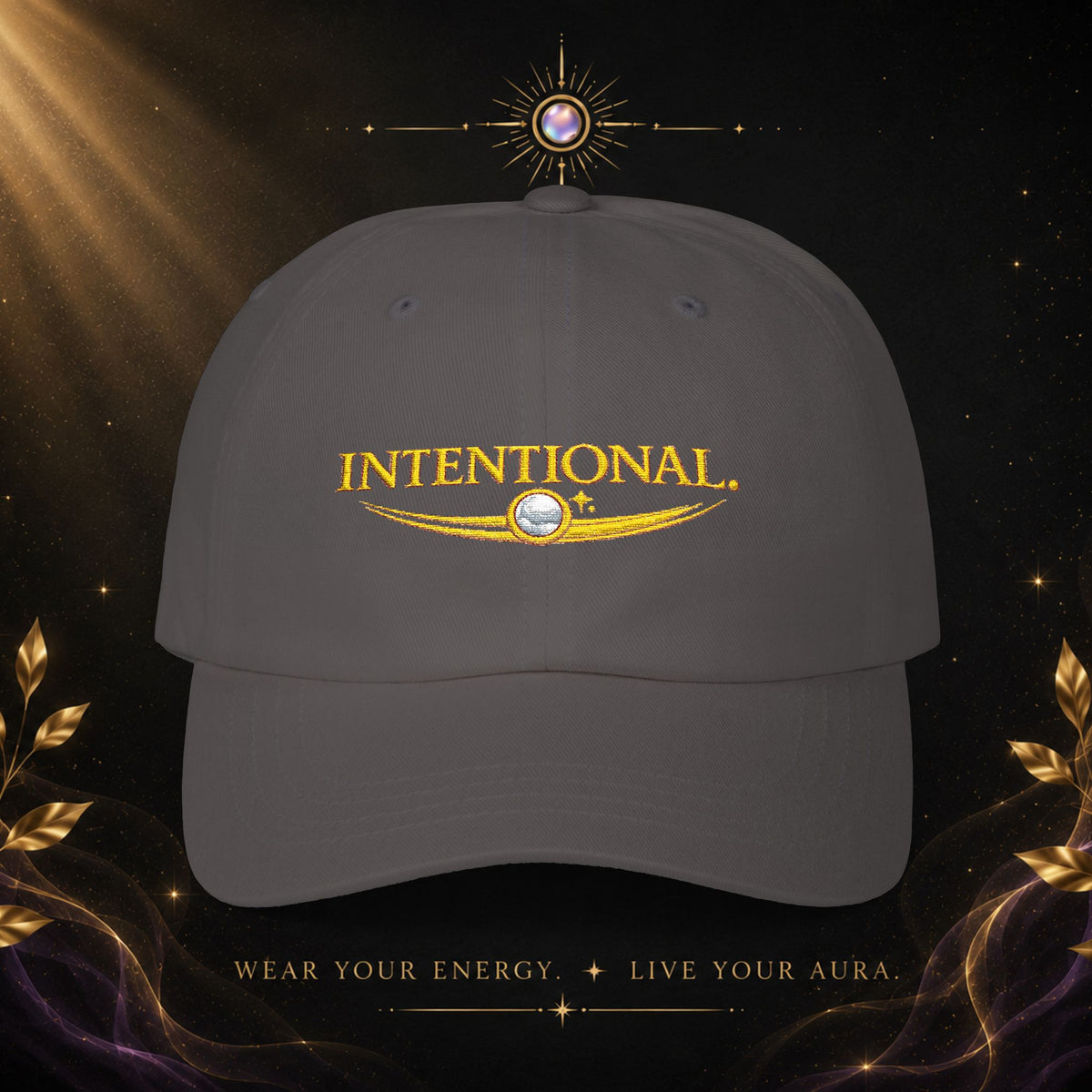 Intentional Dad Cap – Embroidered White Classic Hat