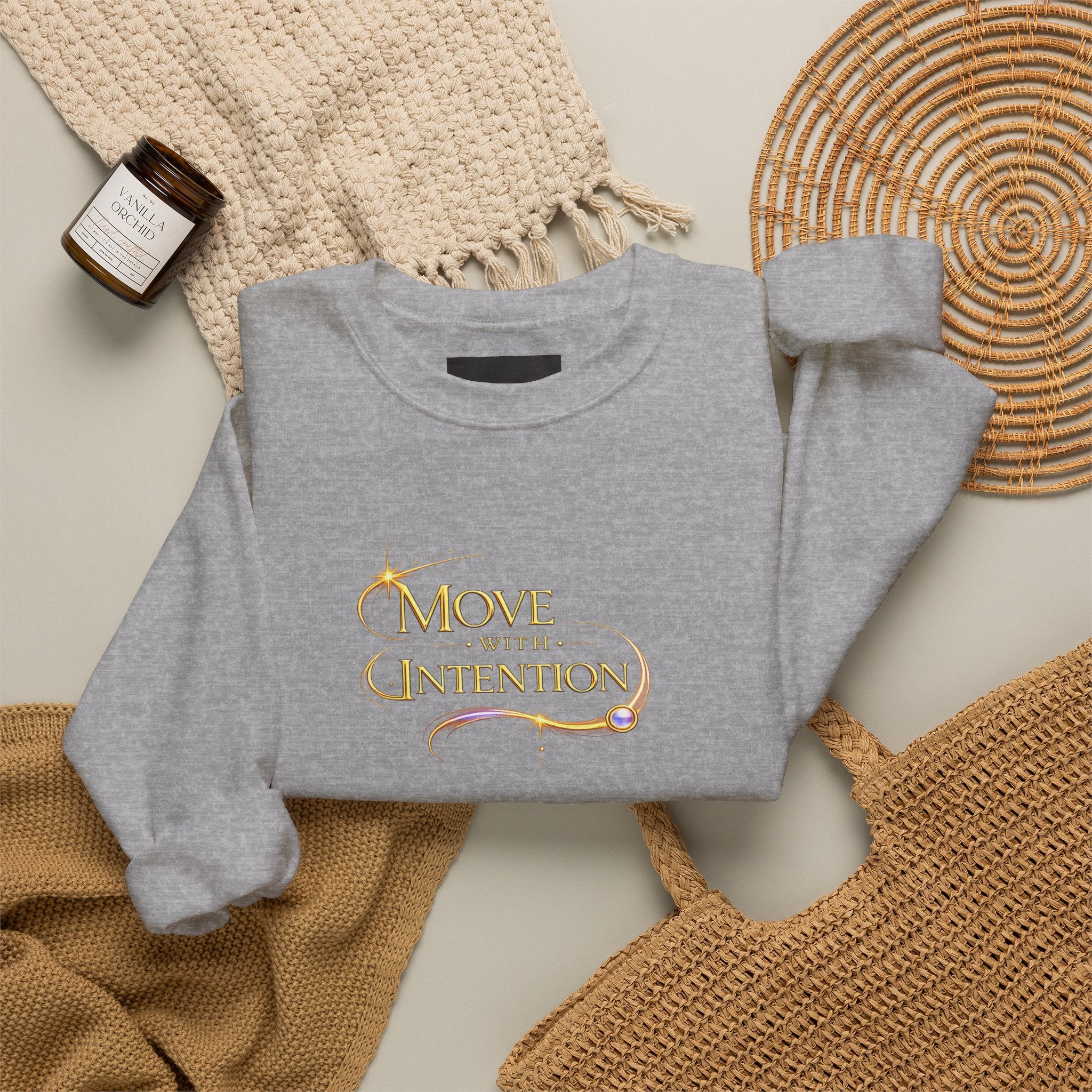 Move With Intention Crewneck Sweatshirt - AURA BY RS ®