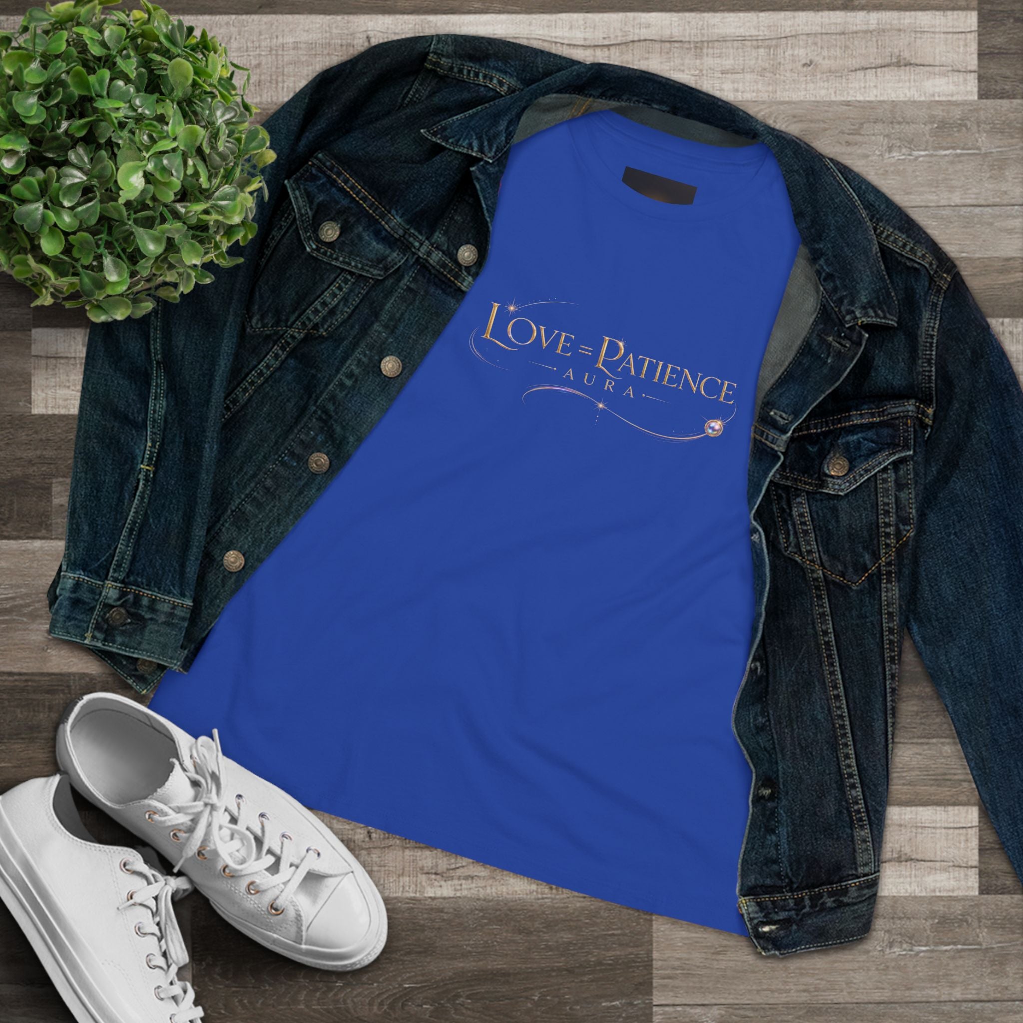 Love & Patience Women's Tee — Inspirational Faith Graphic Cotton Shirt - AURA BY RS ®