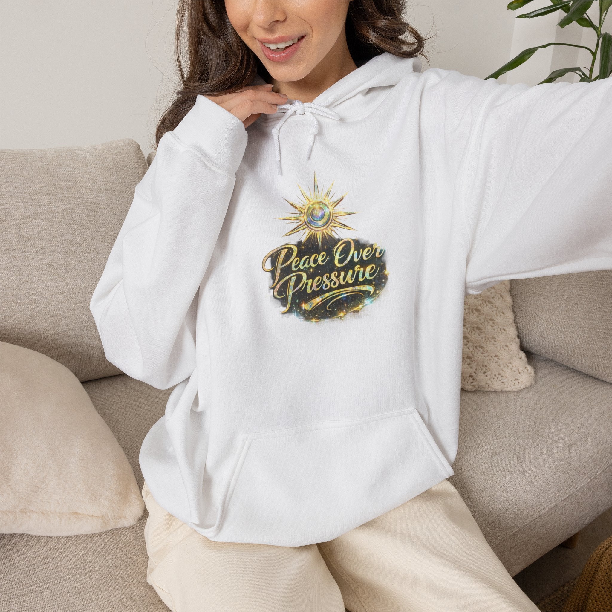 Hoodie — "Peace Over Pressure" Graphic Hoodie