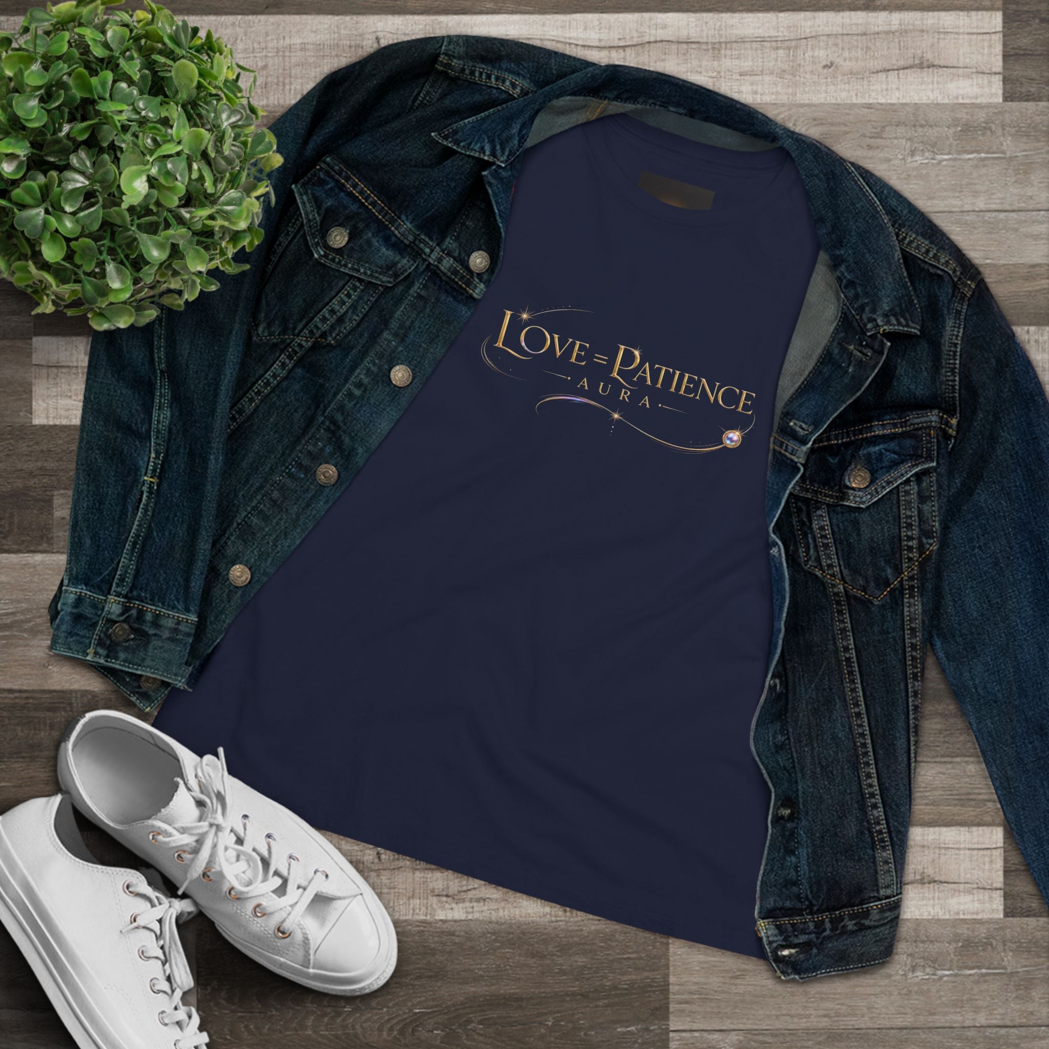 Love & Patience Women's Tee — Inspirational Faith Graphic Cotton Shirt - AURA BY RS ®