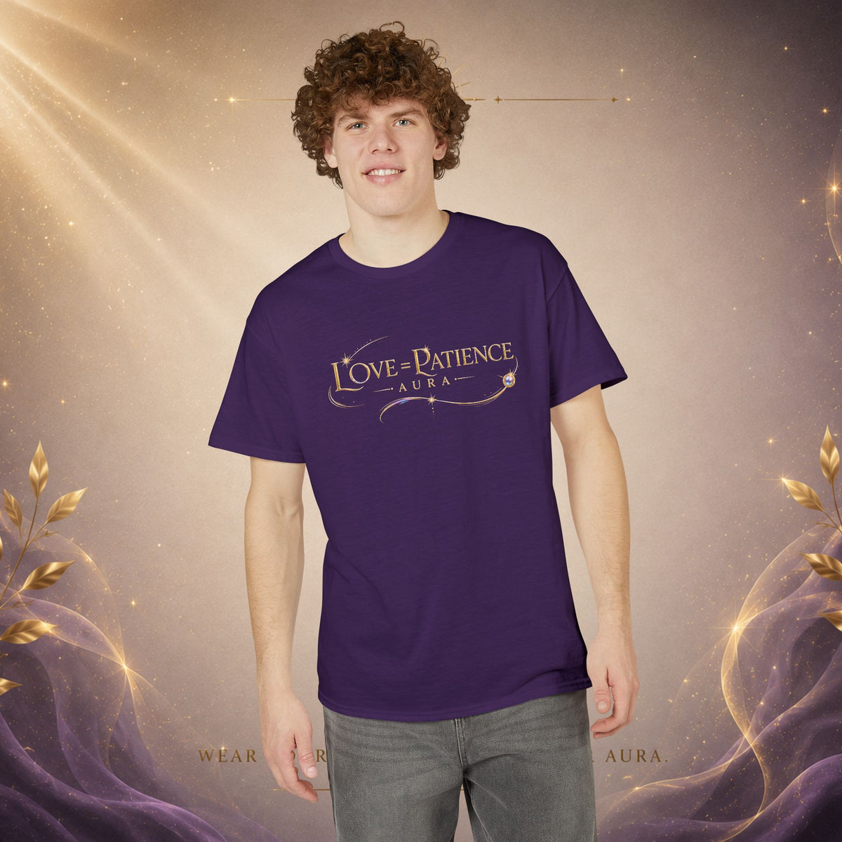 Love = Patience T‑Shirt — Vintage Script Graphic Tee
