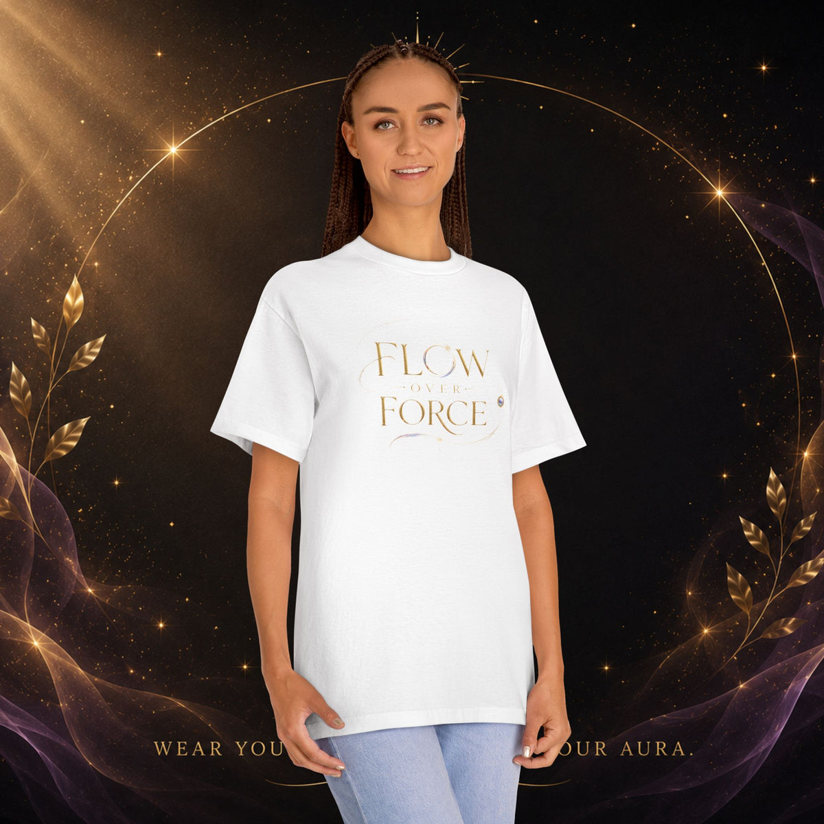 Flow With The Force Tee — Inspirational Yoga & Mindfulness Graphic T-Shirt
