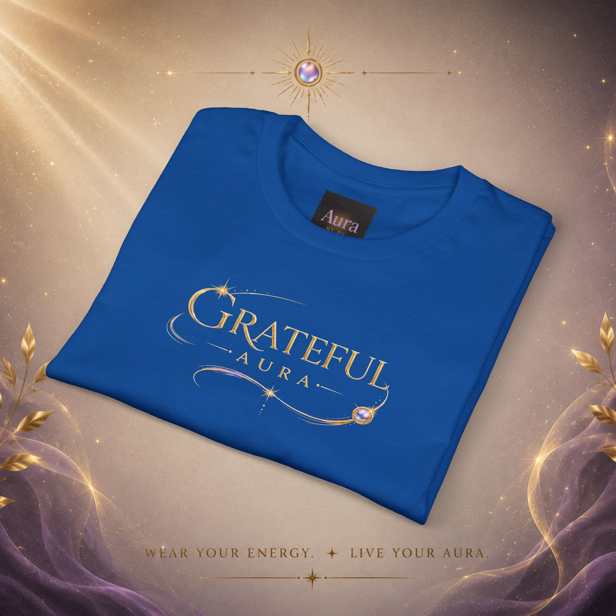 Grateful Aura T-Shirt — Minimalist Spiritual Graphic Tee