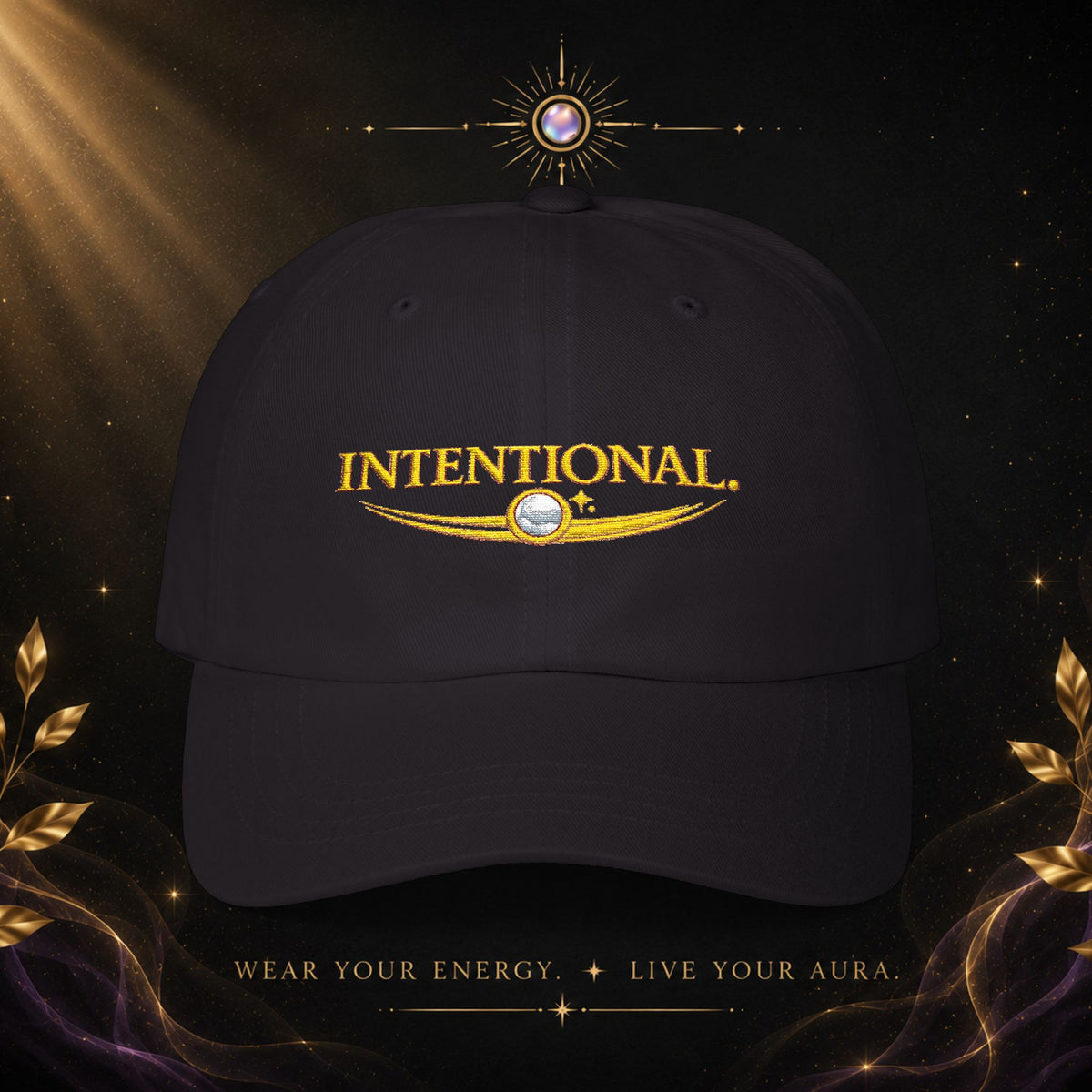 Intentional Dad Cap – Embroidered White Classic Hat