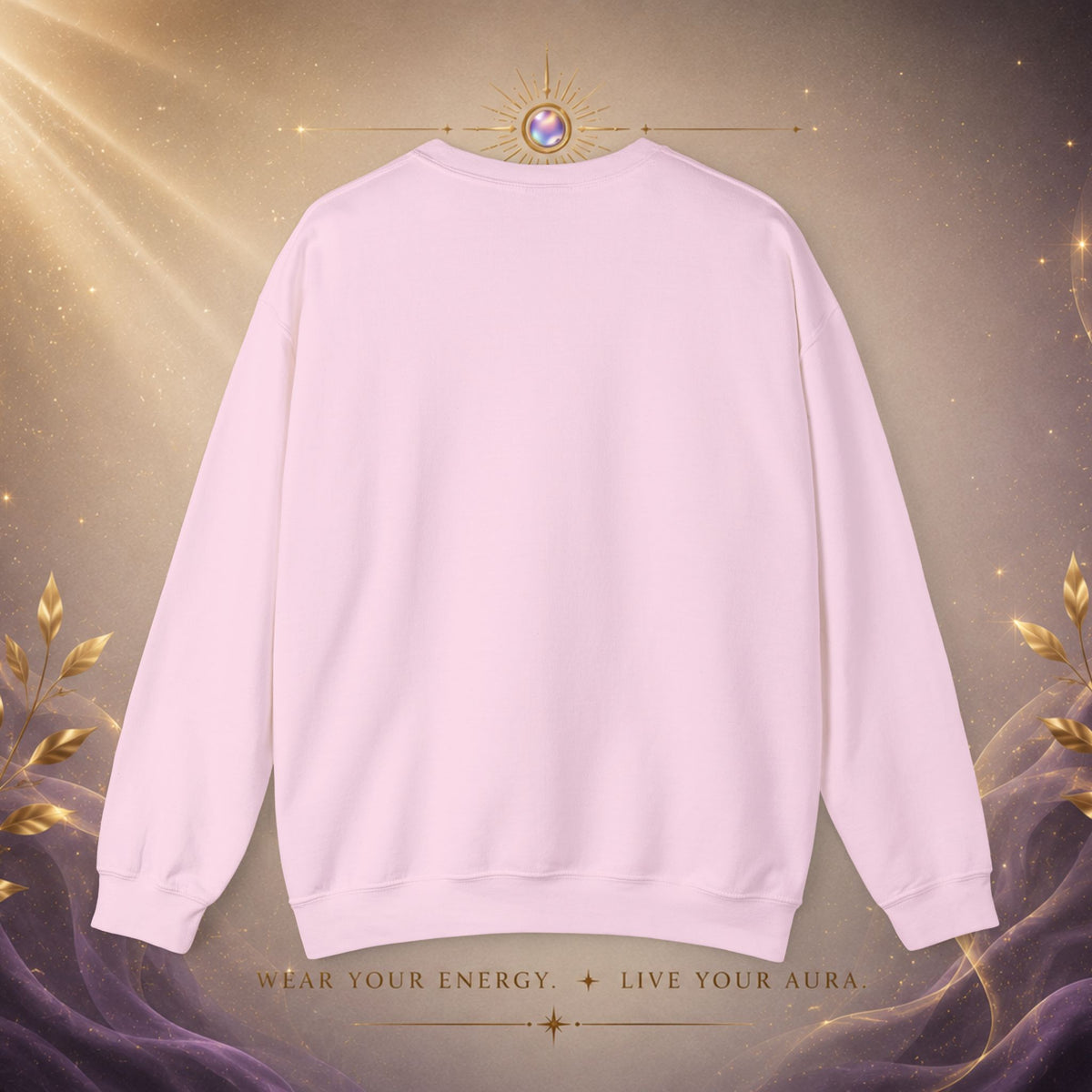 Radiate Joy Crewneck Sweatshirt — Golden Holiday Ornament Design