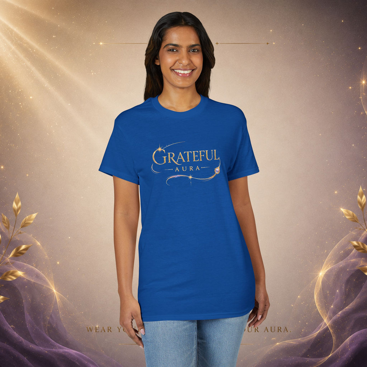 Grateful Aura T-Shirt — Minimalist Spiritual Graphic Tee