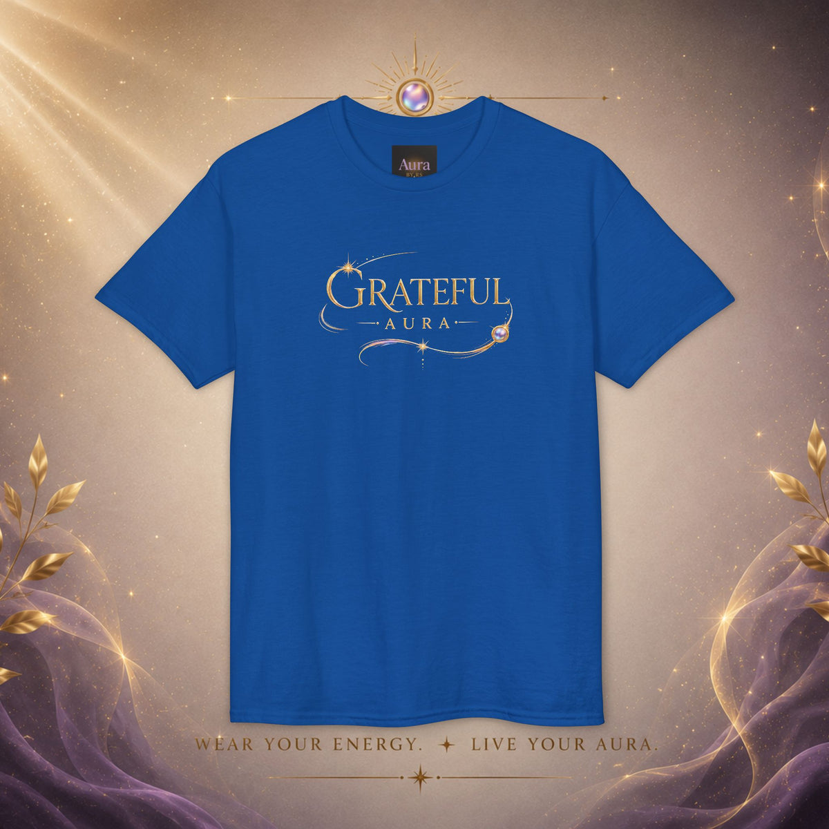 Grateful Aura T-Shirt — Minimalist Spiritual Graphic Tee