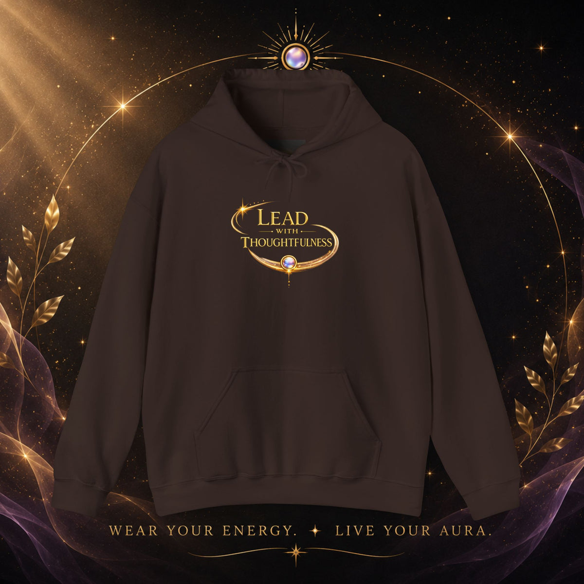 Hoodie — "Lead with Thoughtfulness" Inspirational Pullover