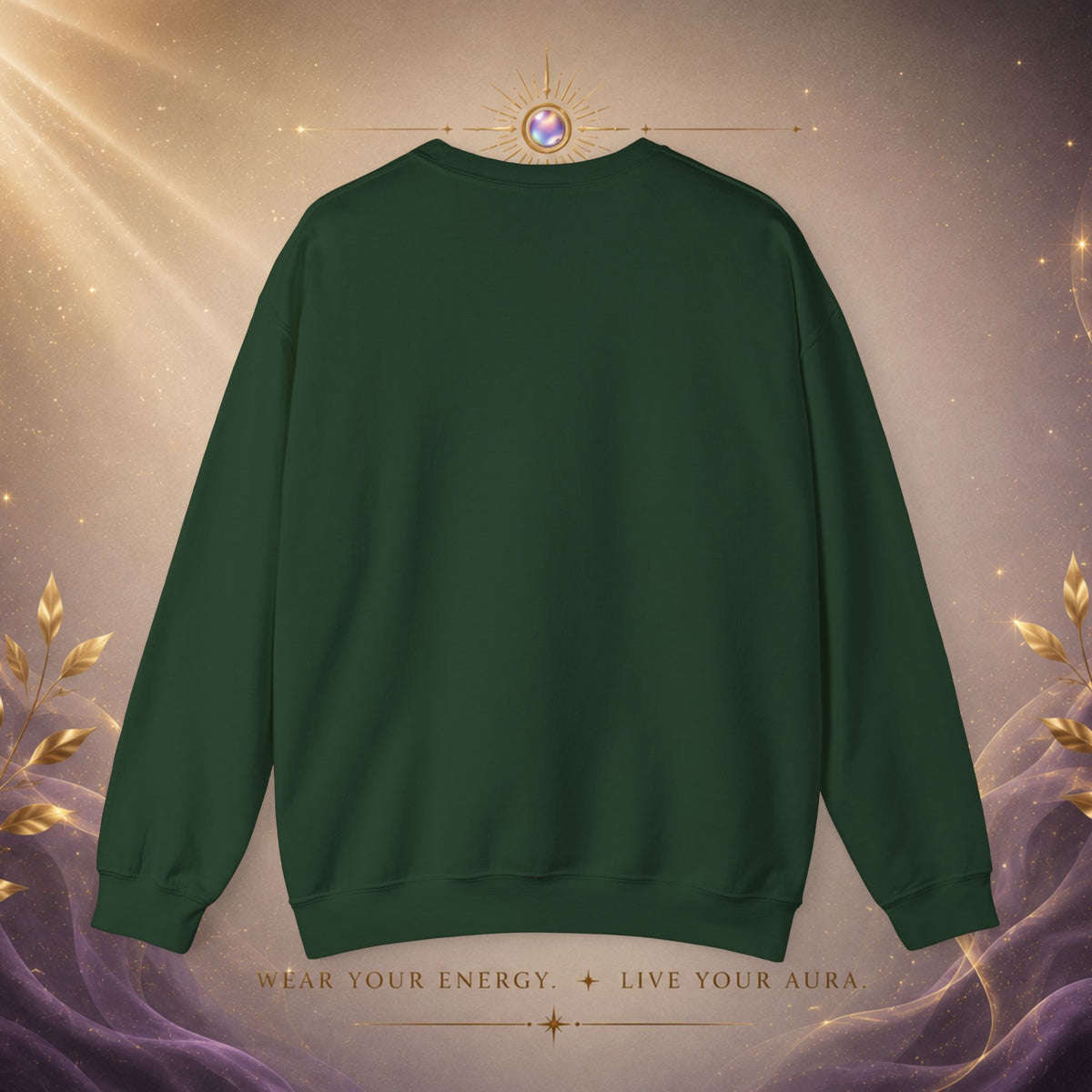 Radiate Joy Crewneck Sweatshirt — Golden Holiday Ornament Design