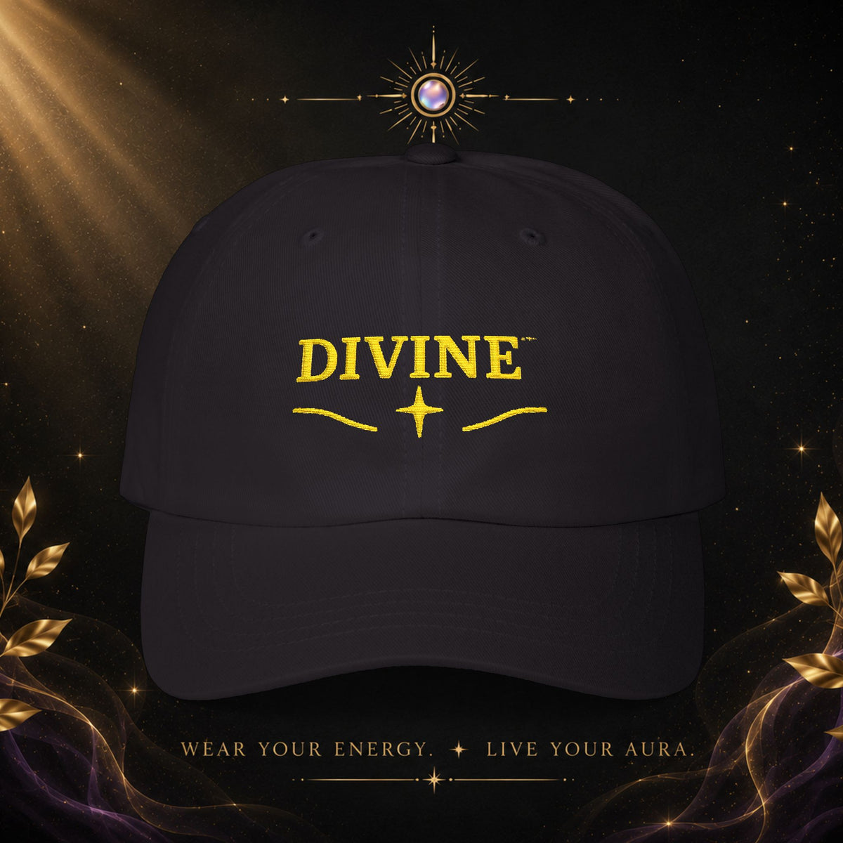Divine Embroidered Ball Cap - Premium Hat- Aura By RS®