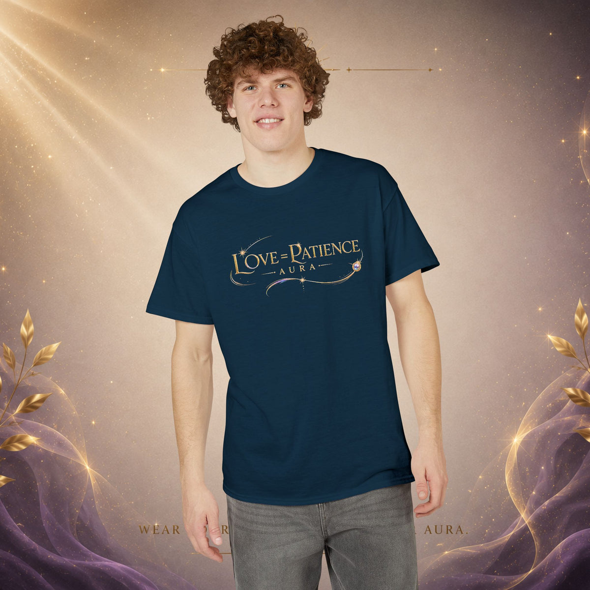 Love = Patience T‑Shirt — Vintage Script Graphic Tee