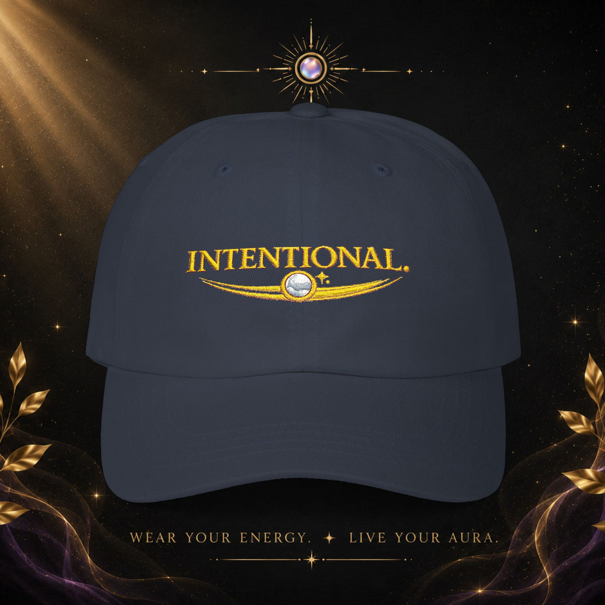 Intentional Dad Cap – Embroidered White Classic Hat
