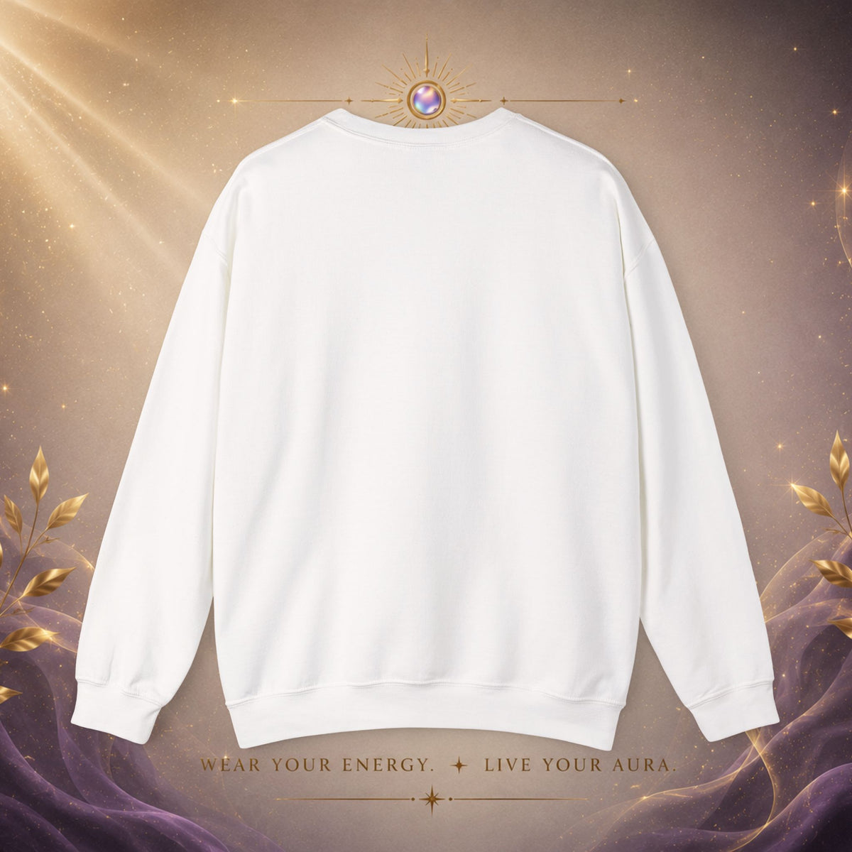 Radiate Joy Crewneck Sweatshirt — Golden Holiday Ornament Design