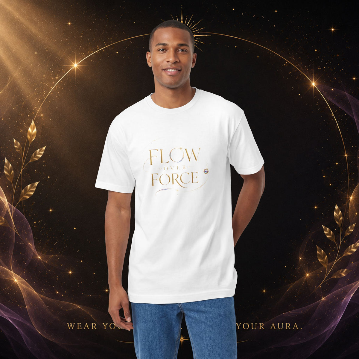 Flow With The Force Tee — Inspirational Yoga & Mindfulness Graphic T-Shirt