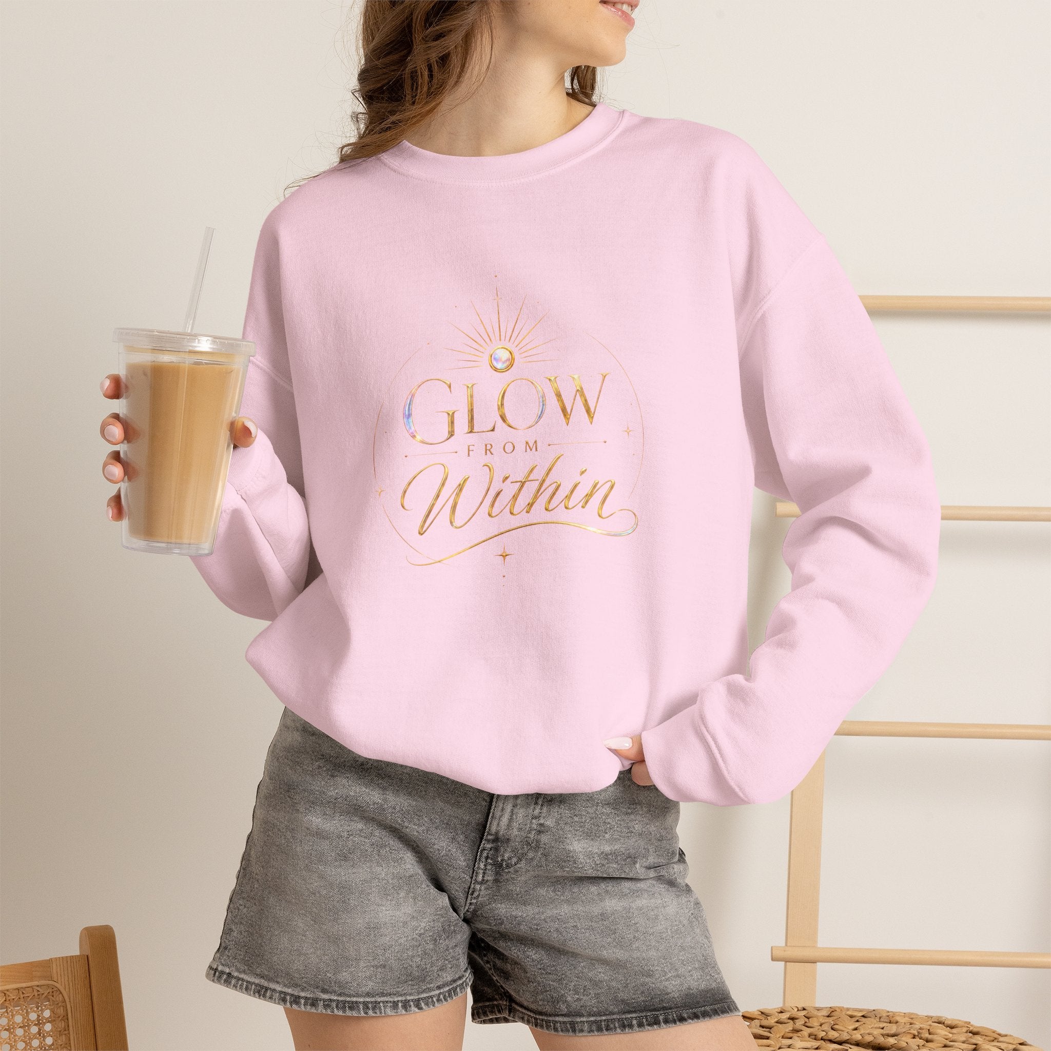 Glow Within Sweatshirt — Inspirational Cozy Crewneck