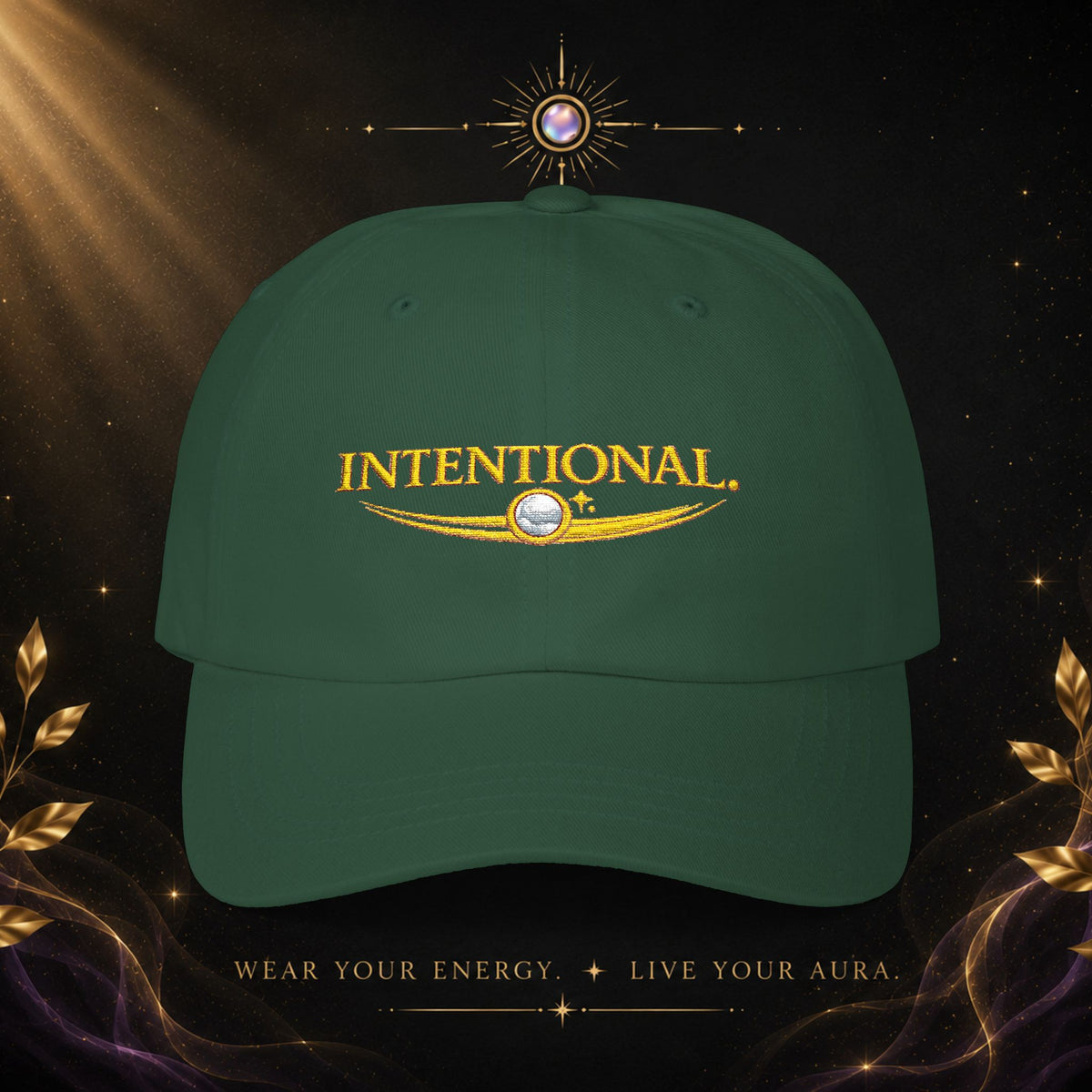 Intentional Dad Cap – Embroidered White Classic Hat