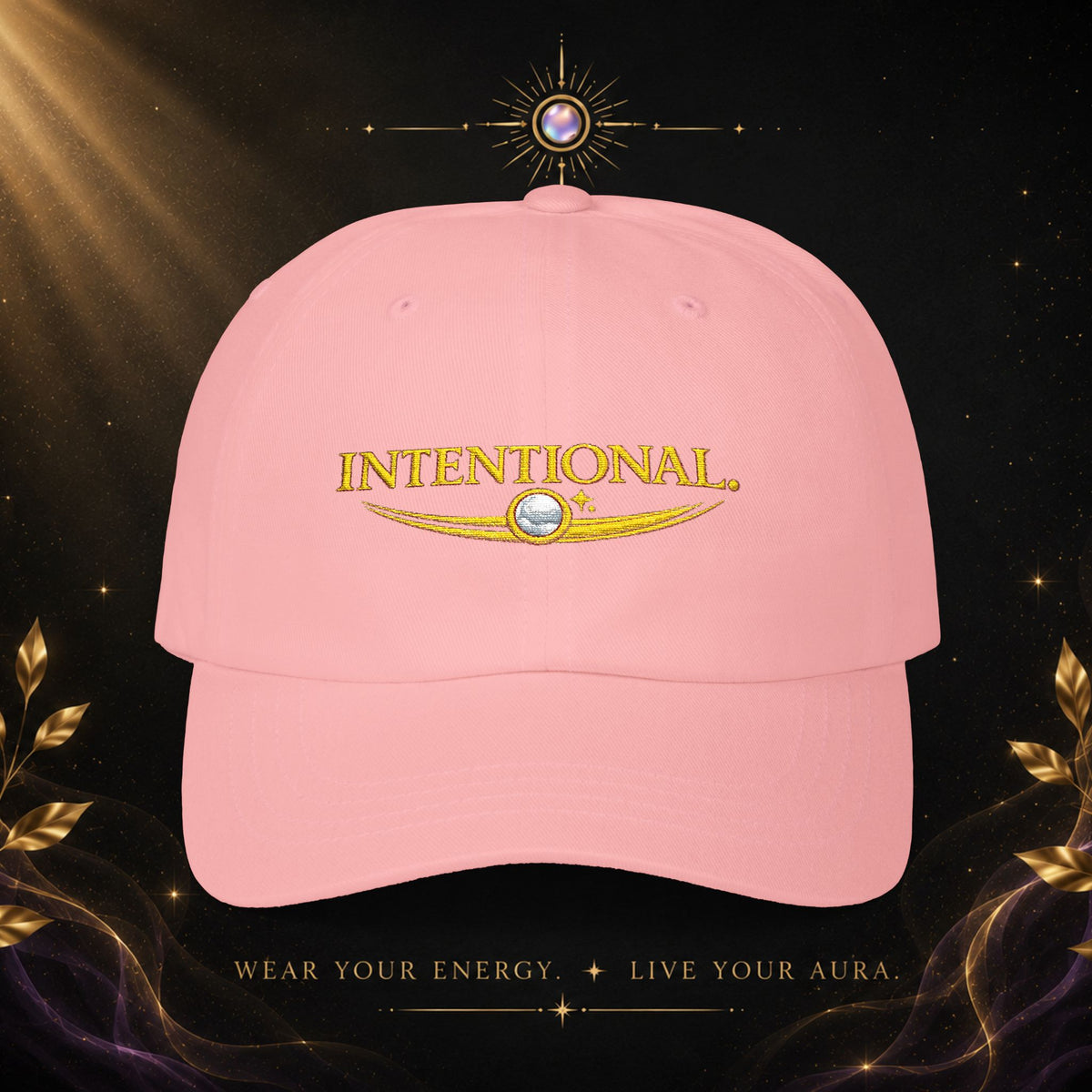 Intentional Dad Cap – Embroidered White Classic Hat