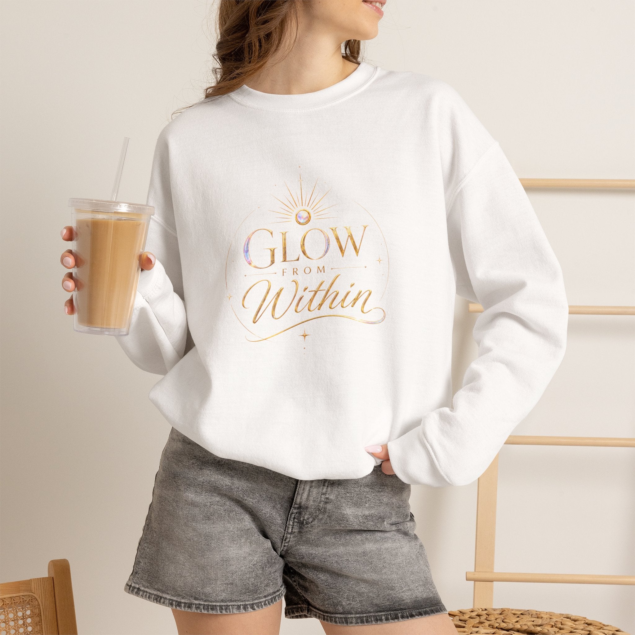 Glow Within Sweatshirt — Inspirational Cozy Crewneck