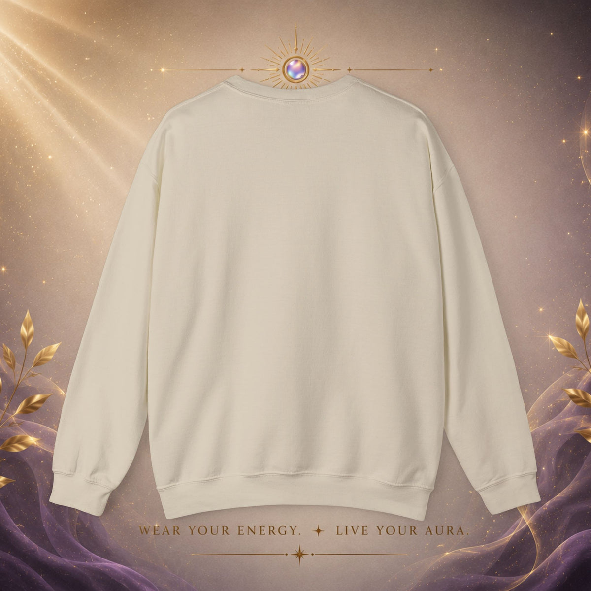 Radiate Joy Crewneck Sweatshirt — Golden Holiday Ornament Design