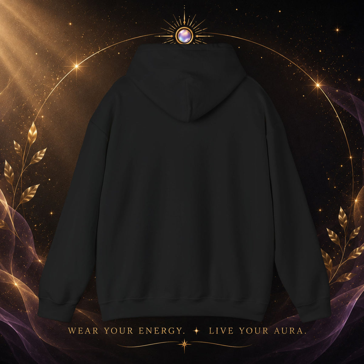 Protect Your Energy Hoodie — Minimal Gold Text Spiritual Wellness Sweatshirt