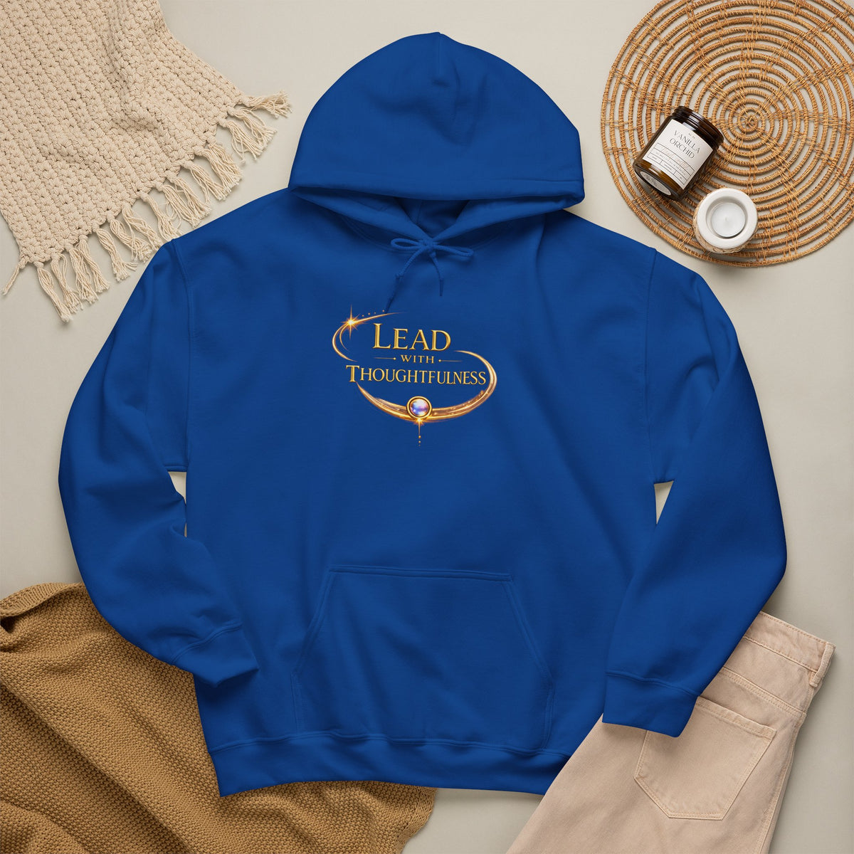 Hoodie — "Lead with Thoughtfulness" Inspirational Pullover
