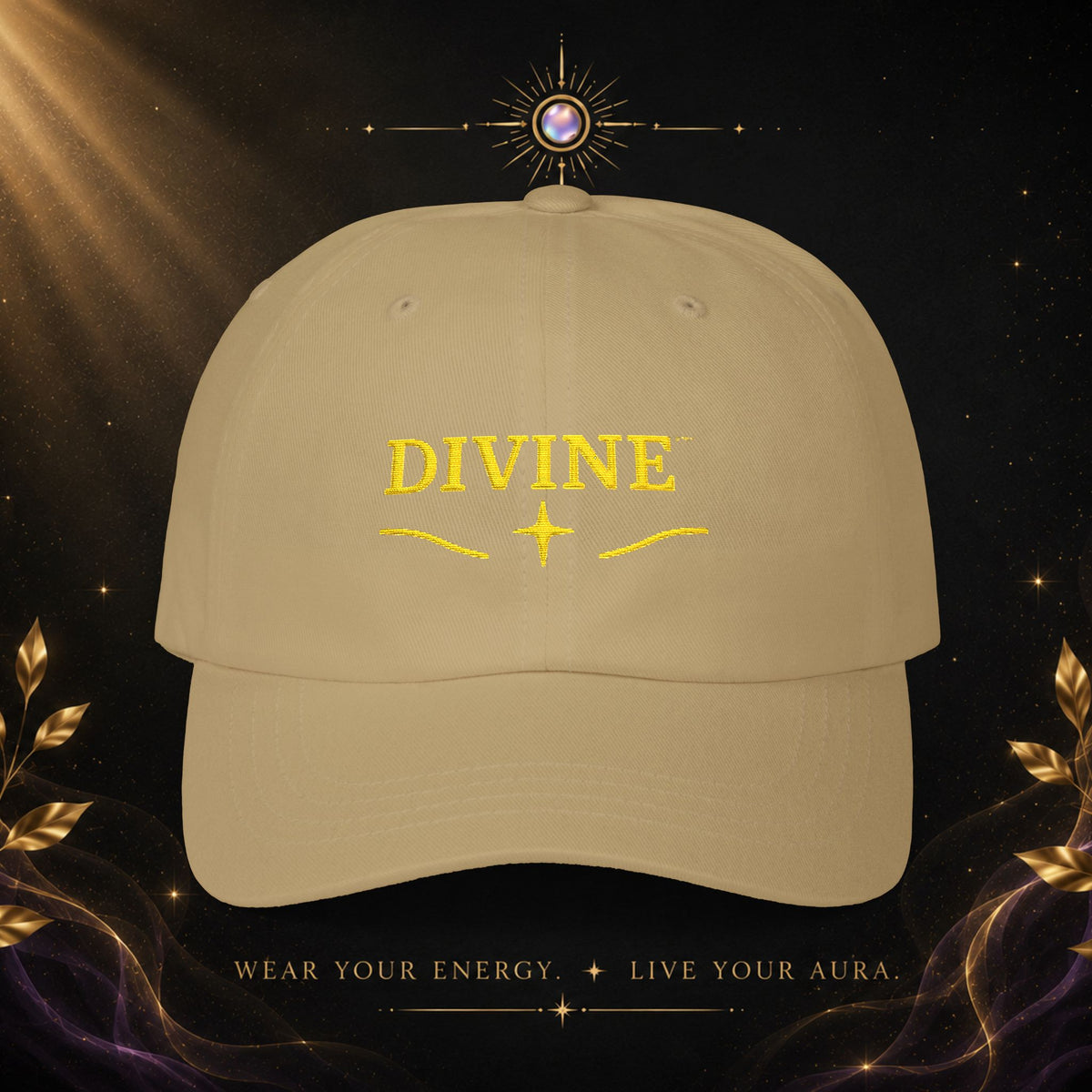 Divine Embroidered Ball Cap - Premium Hat- Aura By RS®