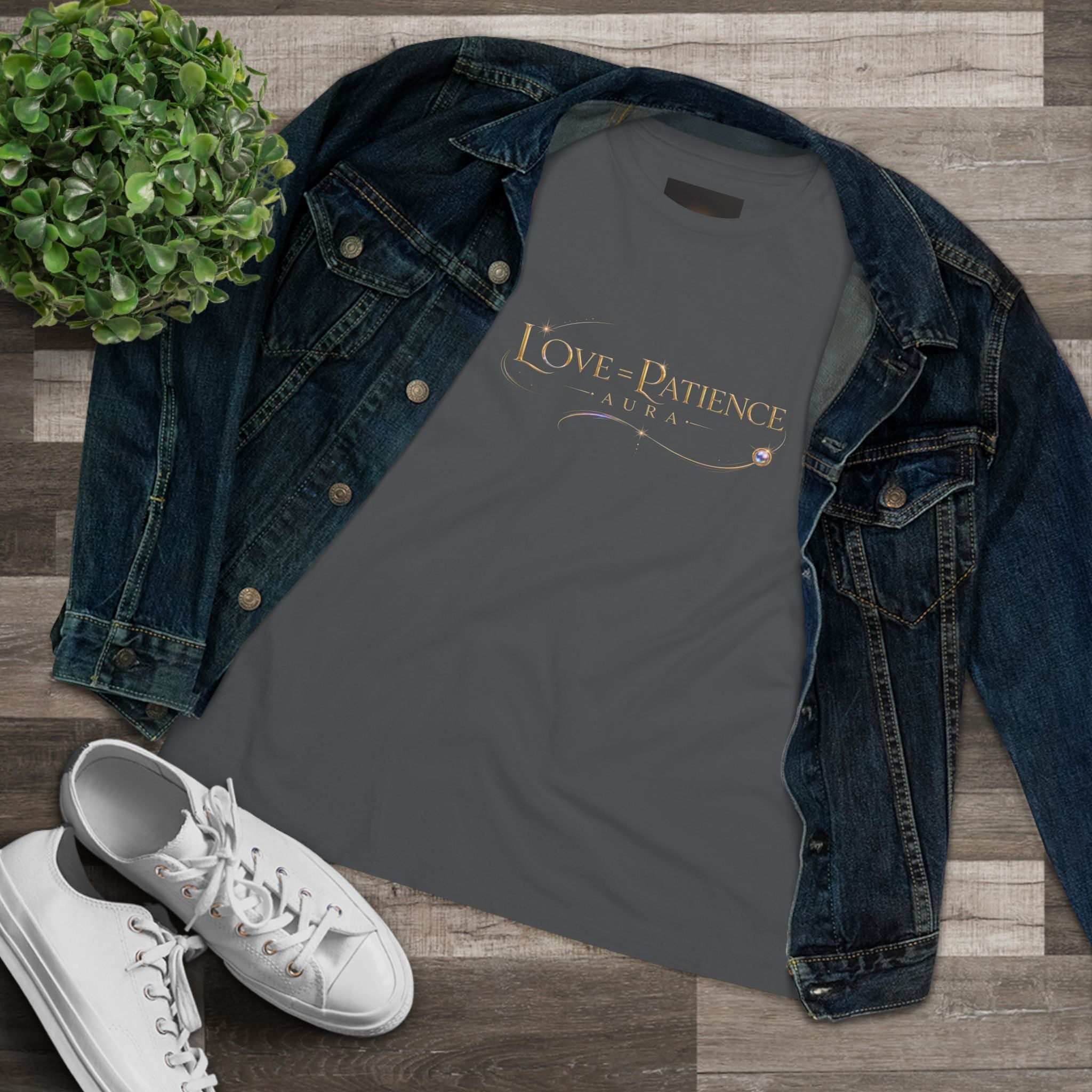 Love & Patience Women's Tee — Inspirational Faith Graphic Cotton Shirt - AURA BY RS ®