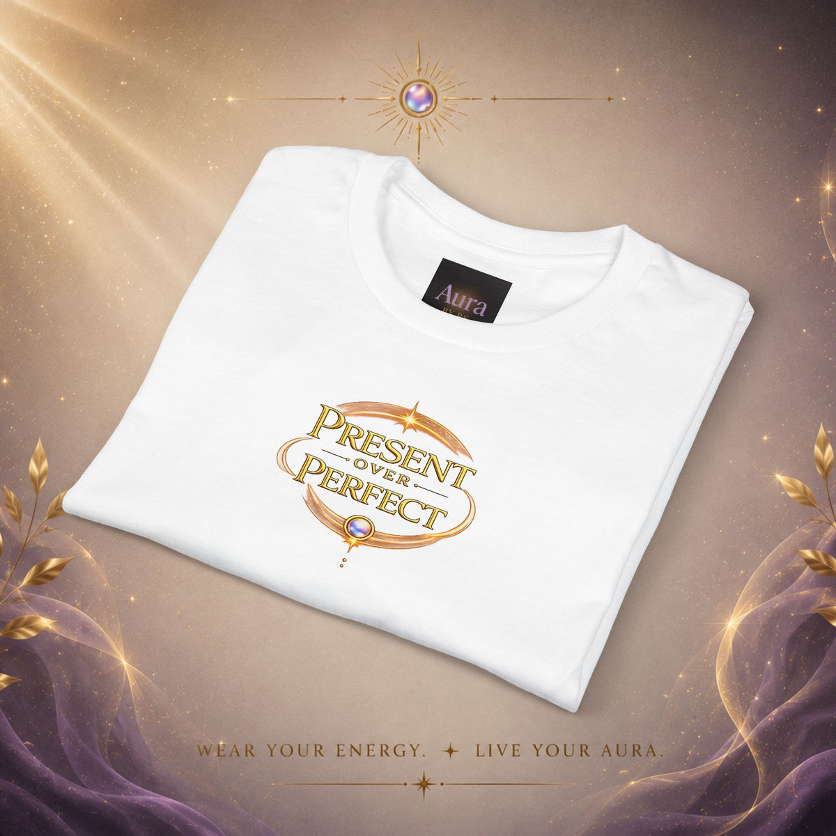 Present, Not Perfect T-Shirt — Mindful Inspirational Graphic Tee