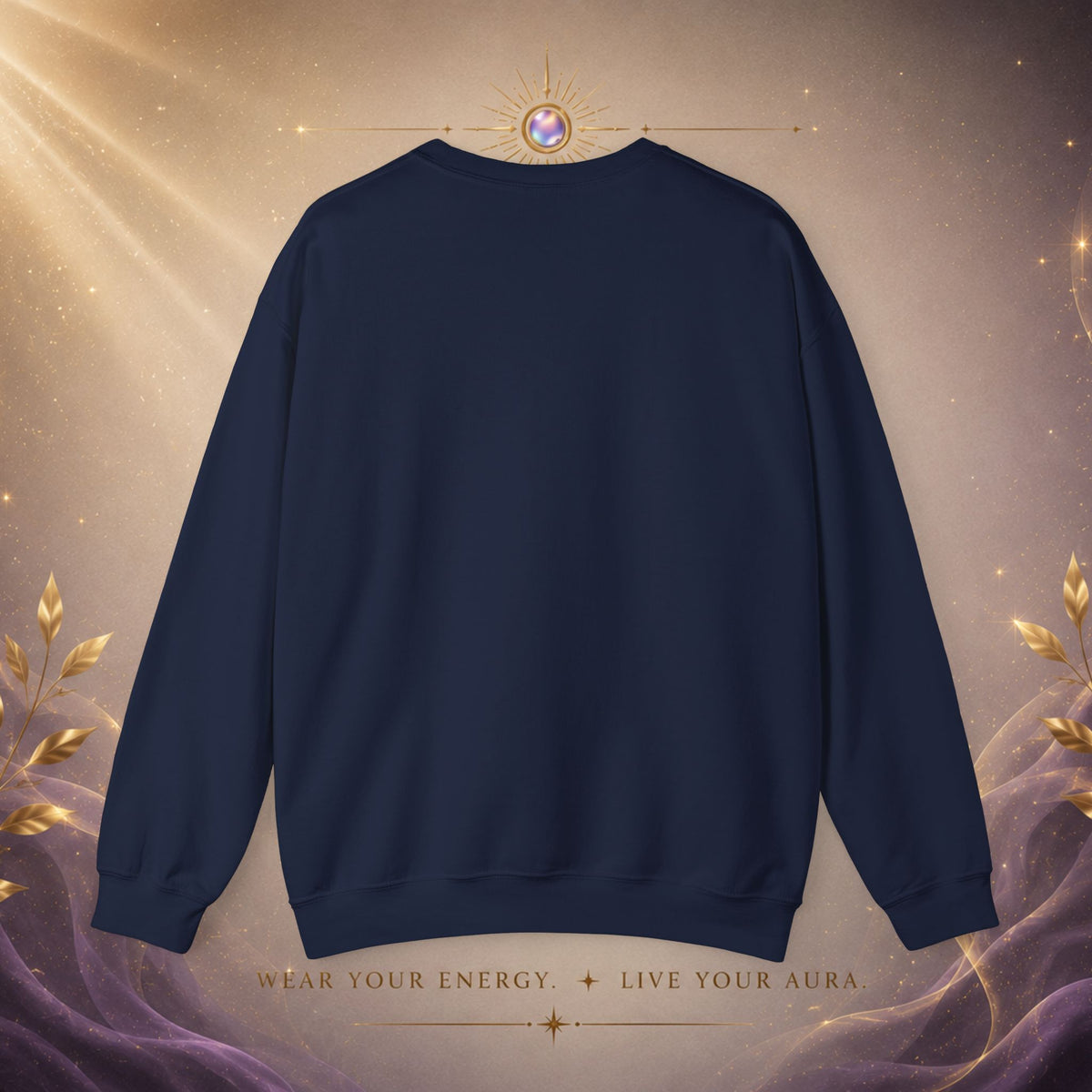 Radiate Joy Crewneck Sweatshirt — Golden Holiday Ornament Design