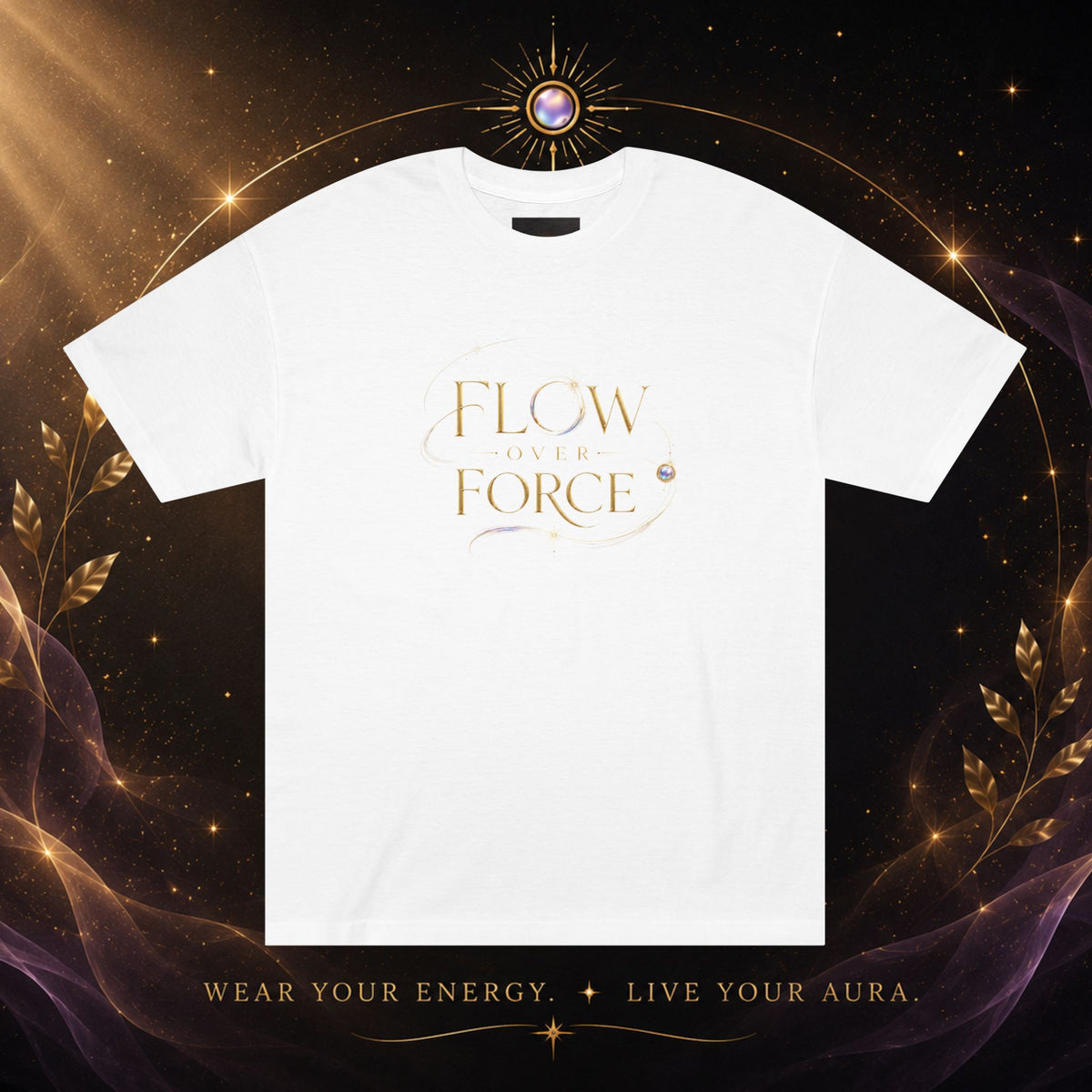 Flow With The Force Tee — Inspirational Yoga & Mindfulness Graphic T-Shirt