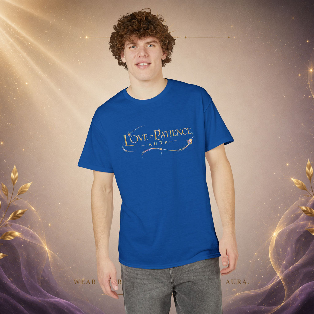 Love = Patience T‑Shirt — Vintage Script Graphic Tee