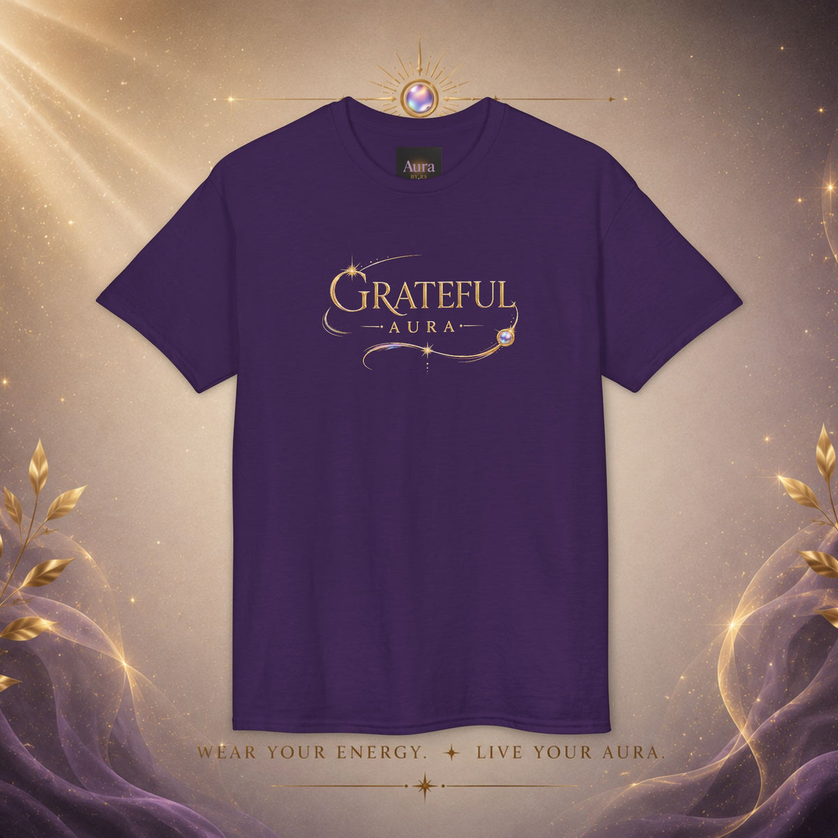 Grateful Aura T-Shirt — Minimalist Spiritual Graphic Tee