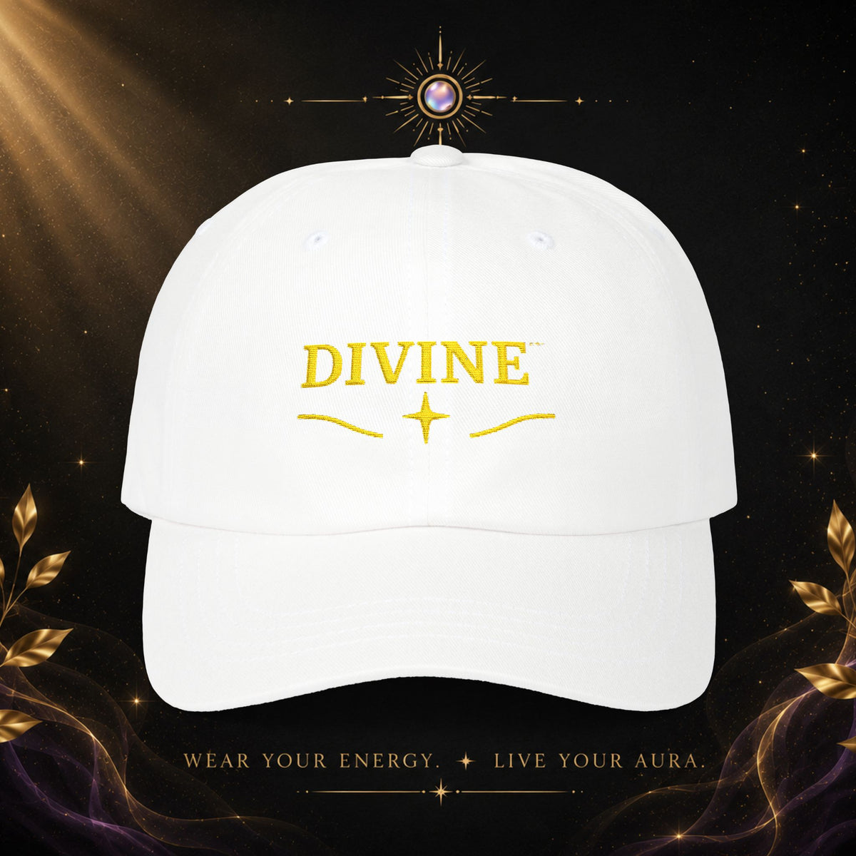 Divine Embroidered Ball Cap - Premium Hat- Aura By RS®