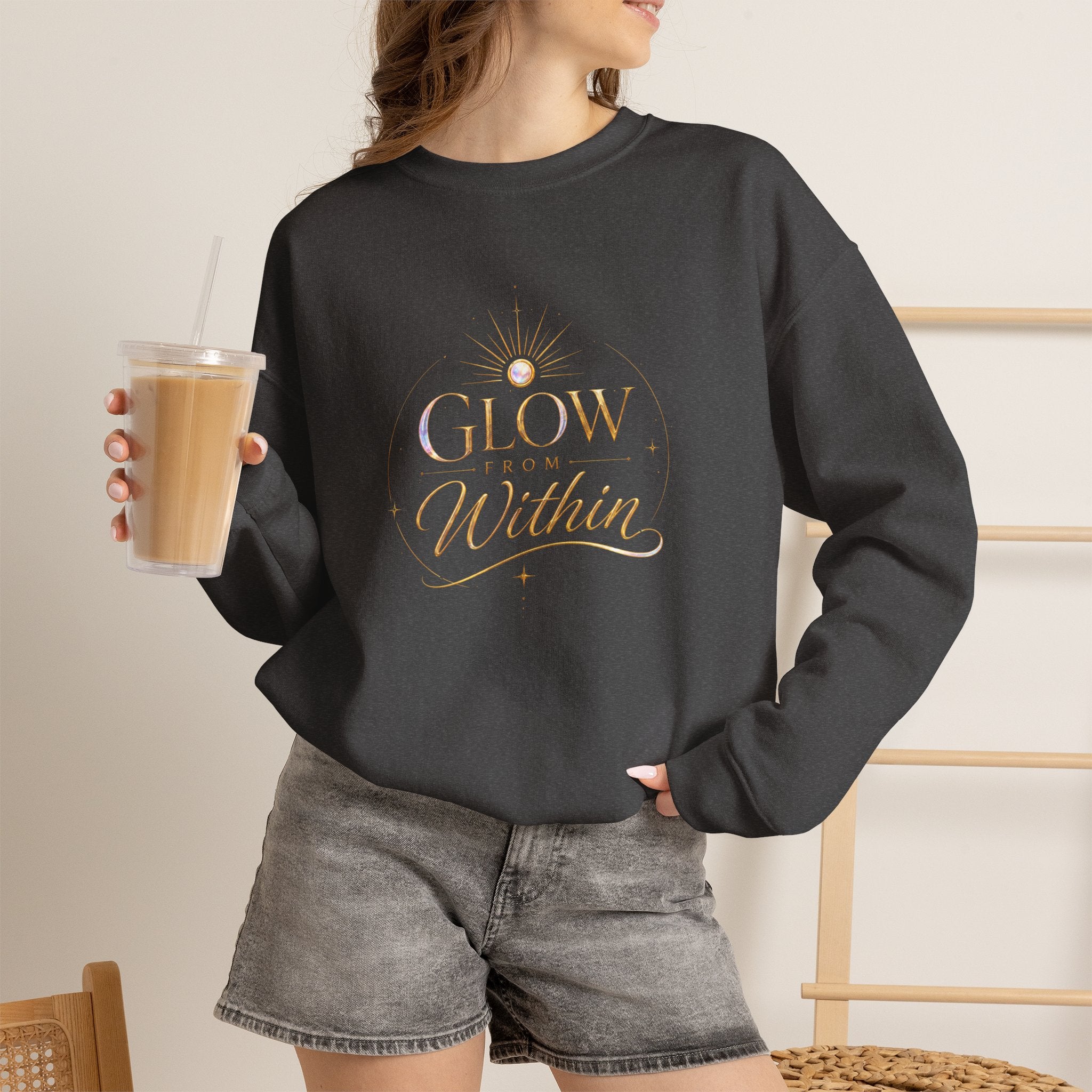 Glow Within Sweatshirt — Inspirational Cozy Crewneck