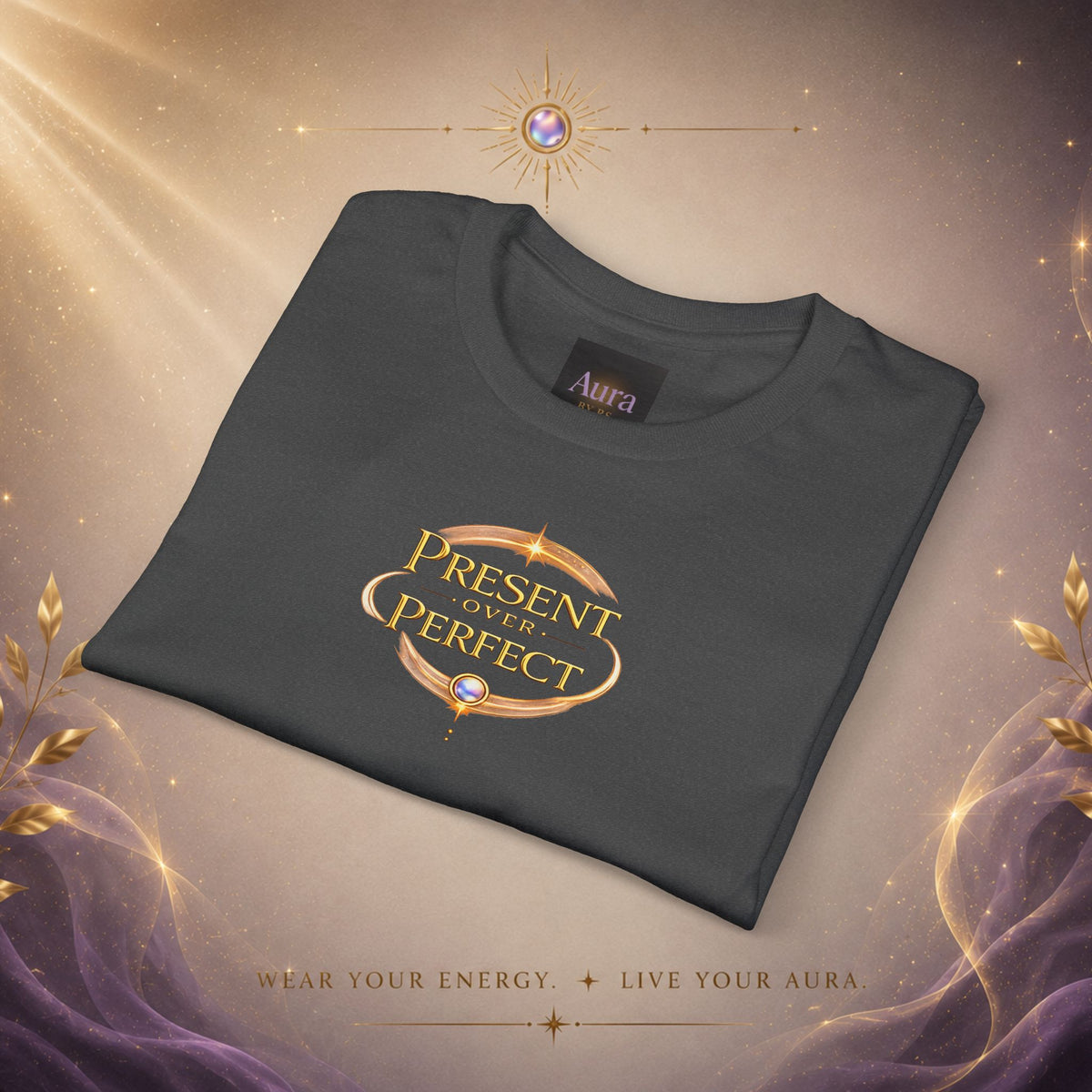 Present, Not Perfect T-Shirt — Mindful Inspirational Graphic Tee