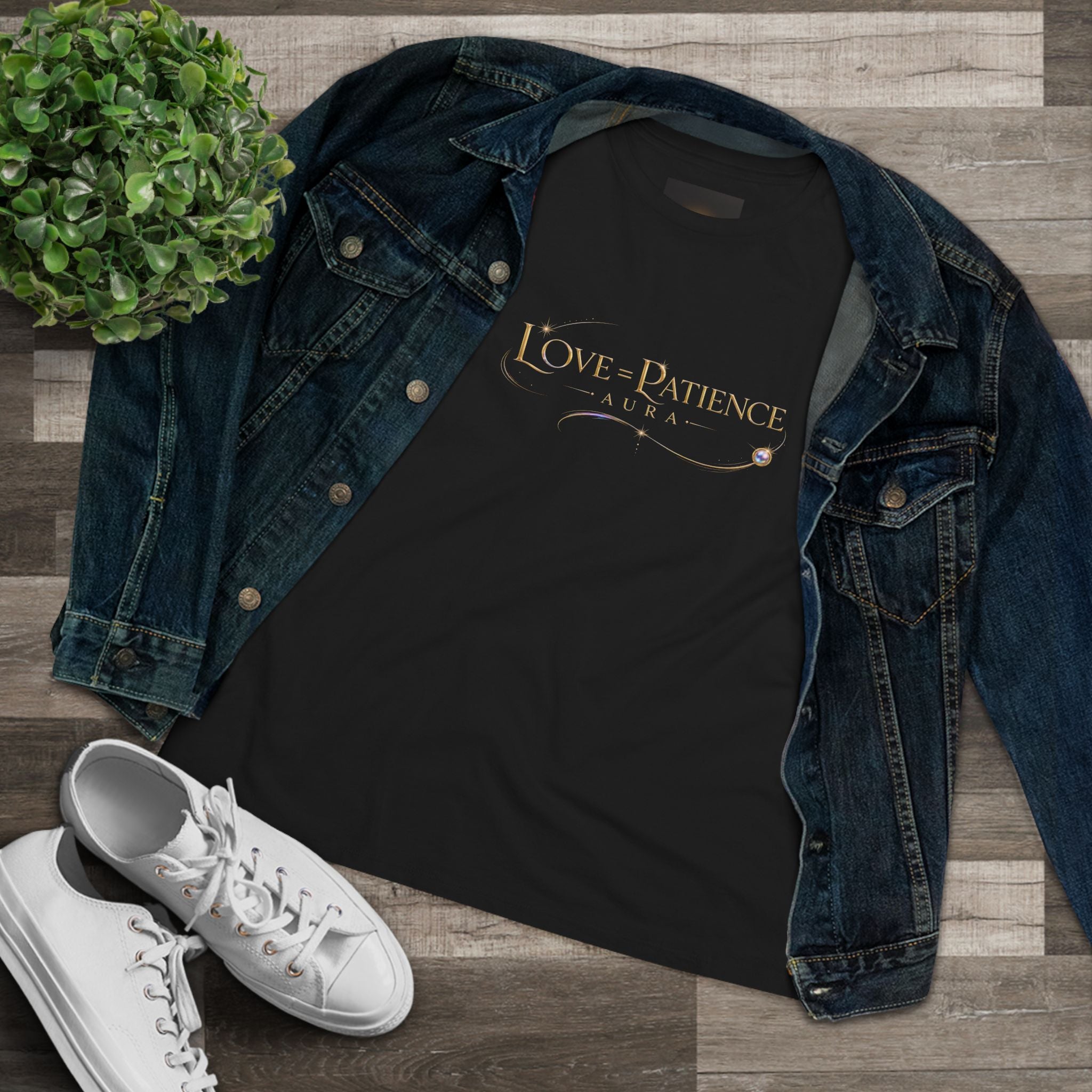 Love & Patience Women's Tee — Inspirational Faith Graphic Cotton Shirt - AURA BY RS ®