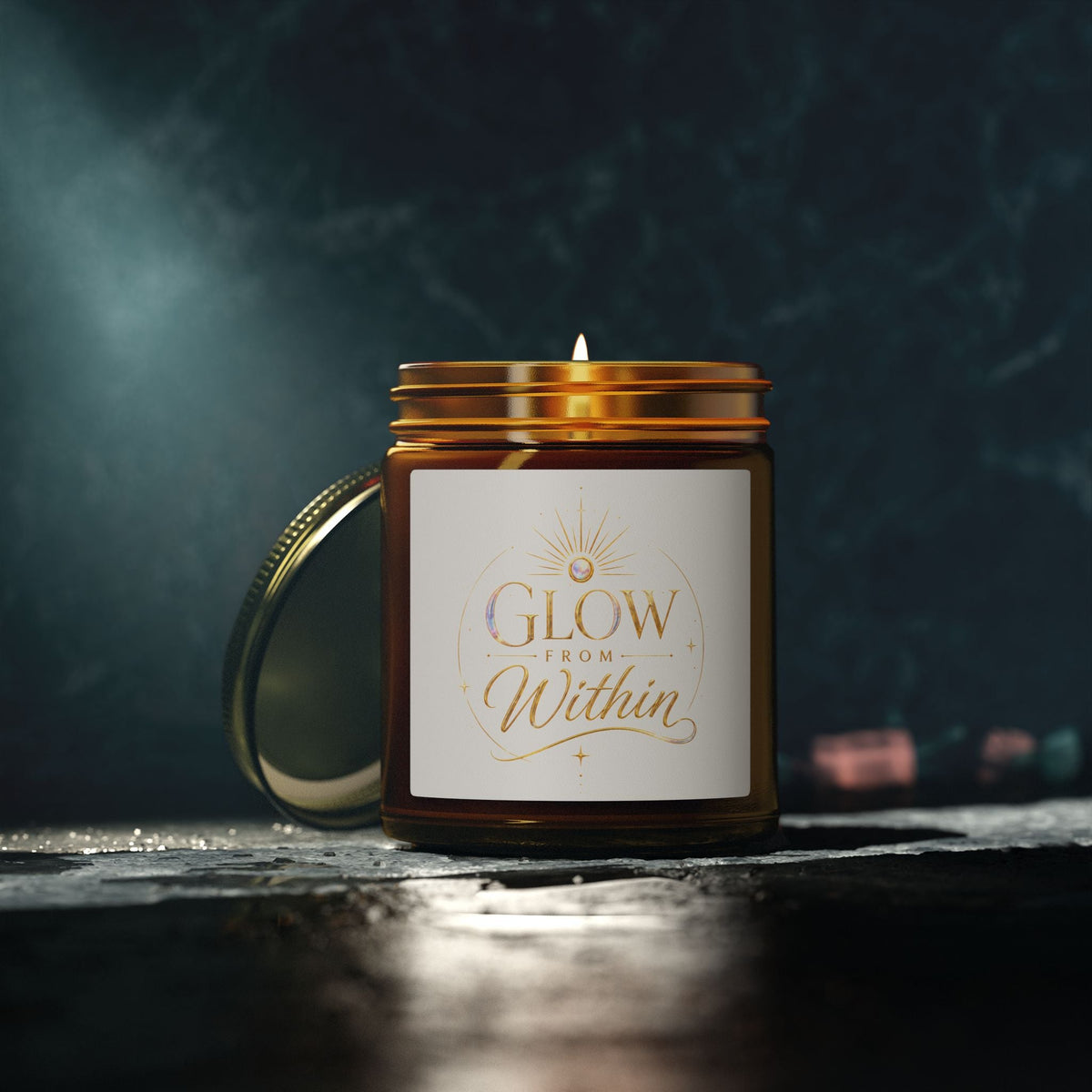 Glow From Within Scented Candle — Coconut Apricot Wax (4oz, 9oz) - AURA BY RS ®