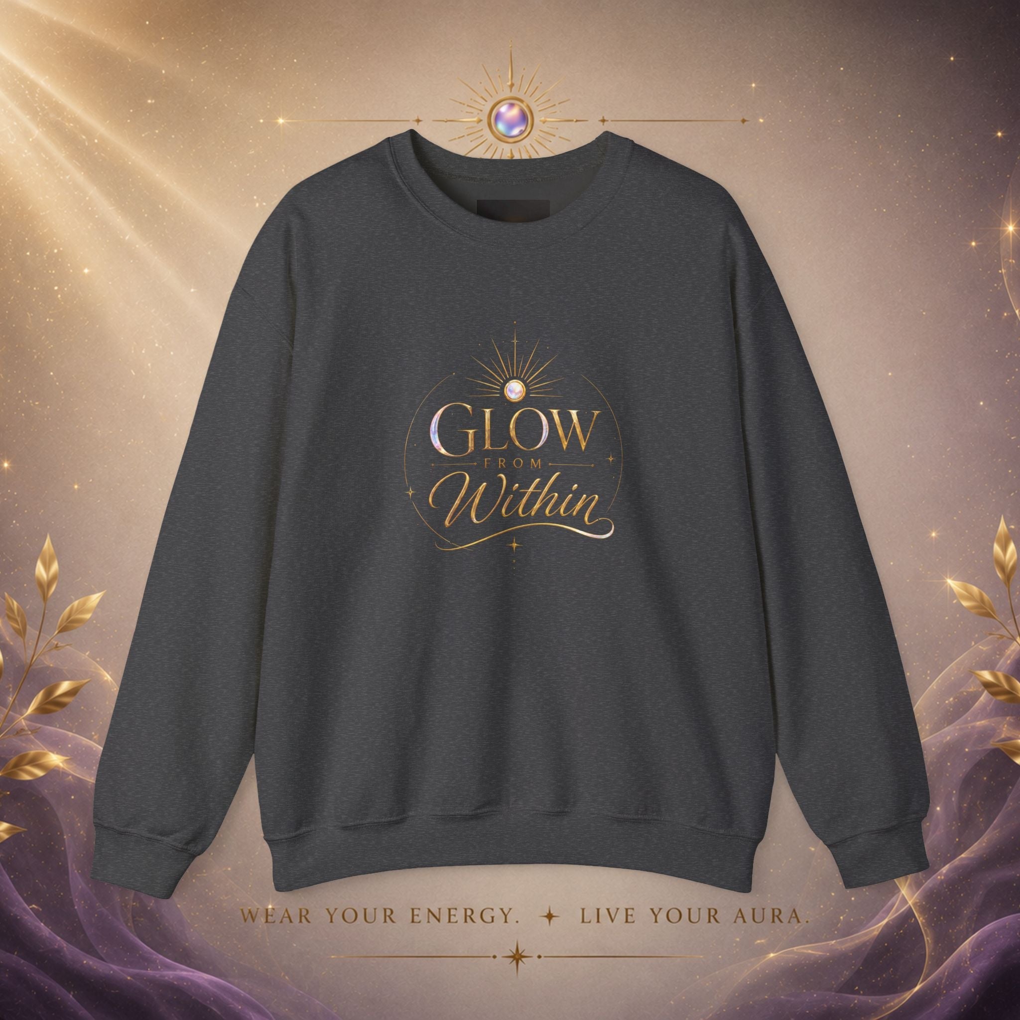 Glow Within Sweatshirt — Inspirational Cozy Crewneck - AURA BY RS ®