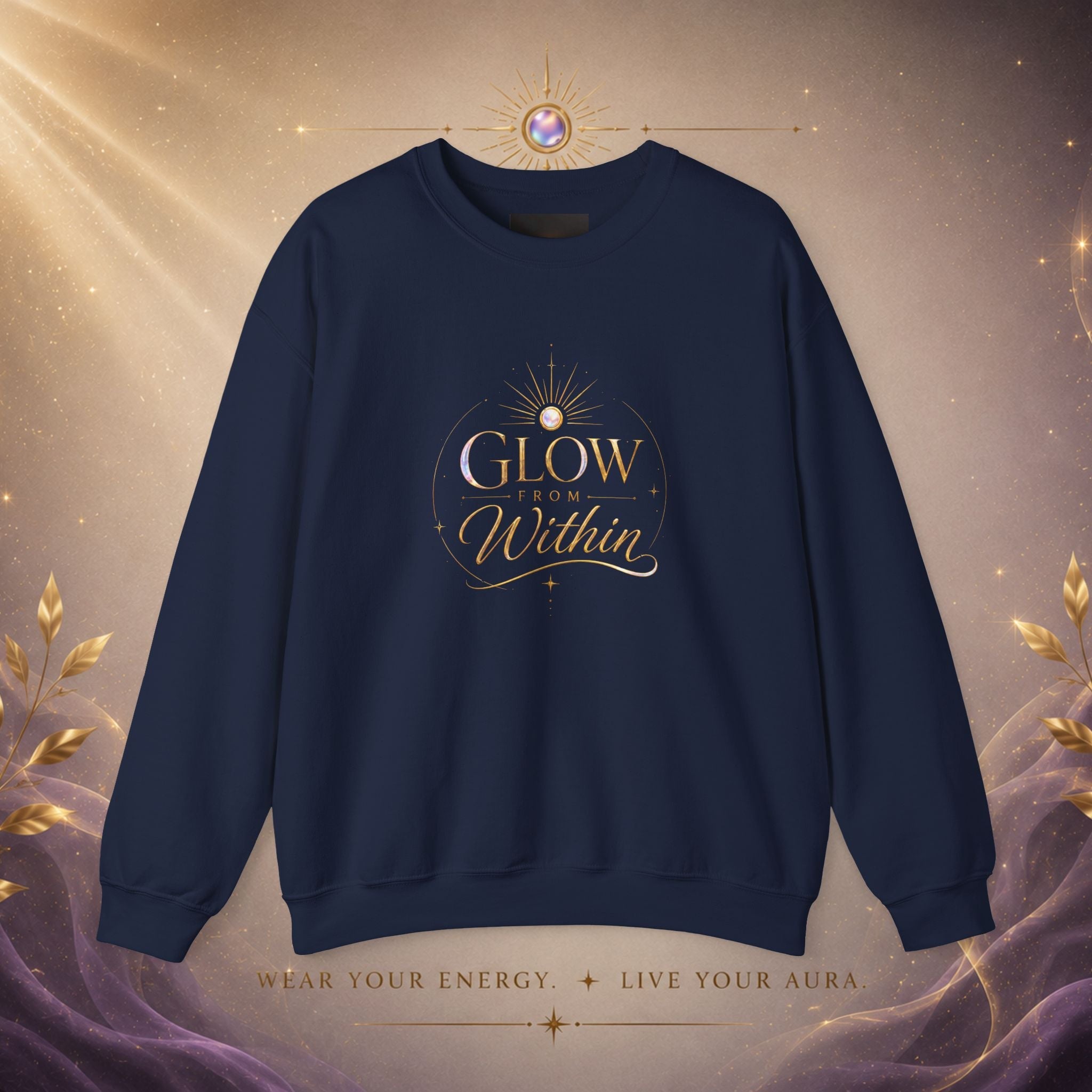 Glow Within Sweatshirt — Inspirational Cozy Crewneck - AURA BY RS ®