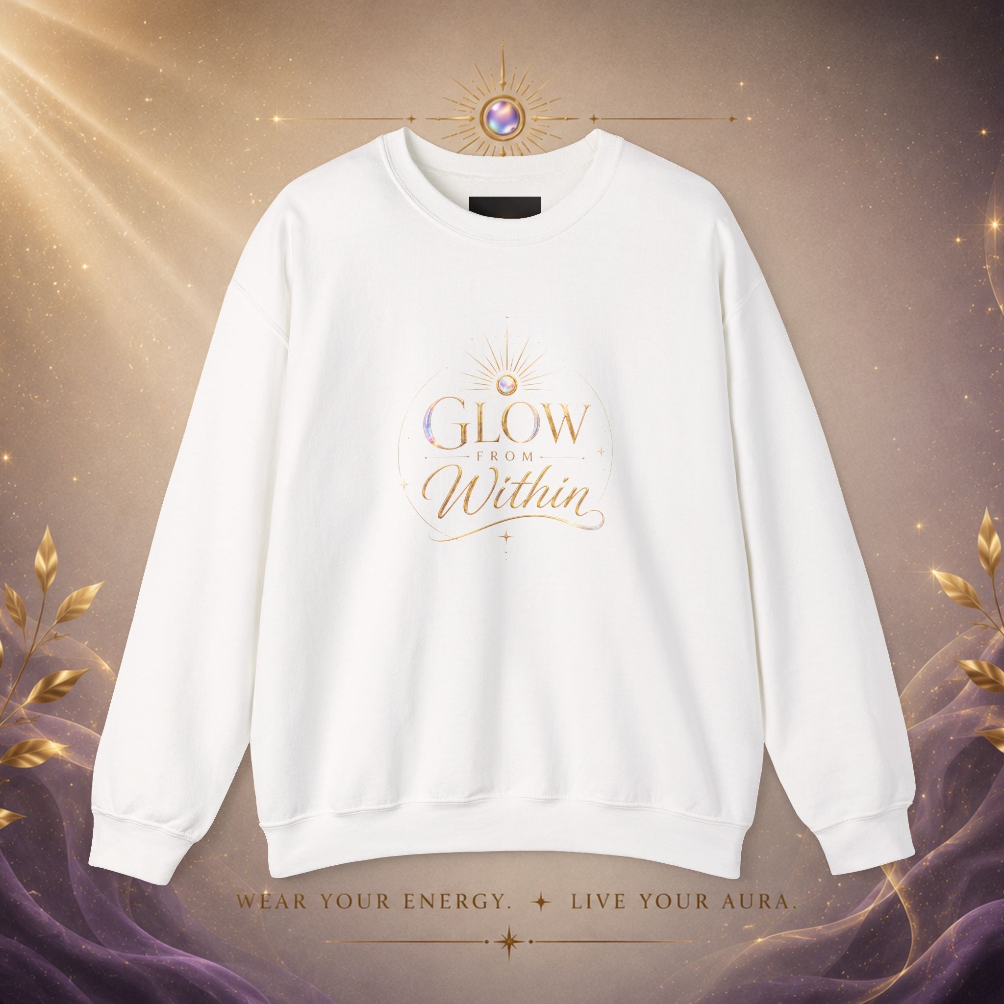 Glow Within Sweatshirt — Inspirational Cozy Crewneck - AURA BY RS ®