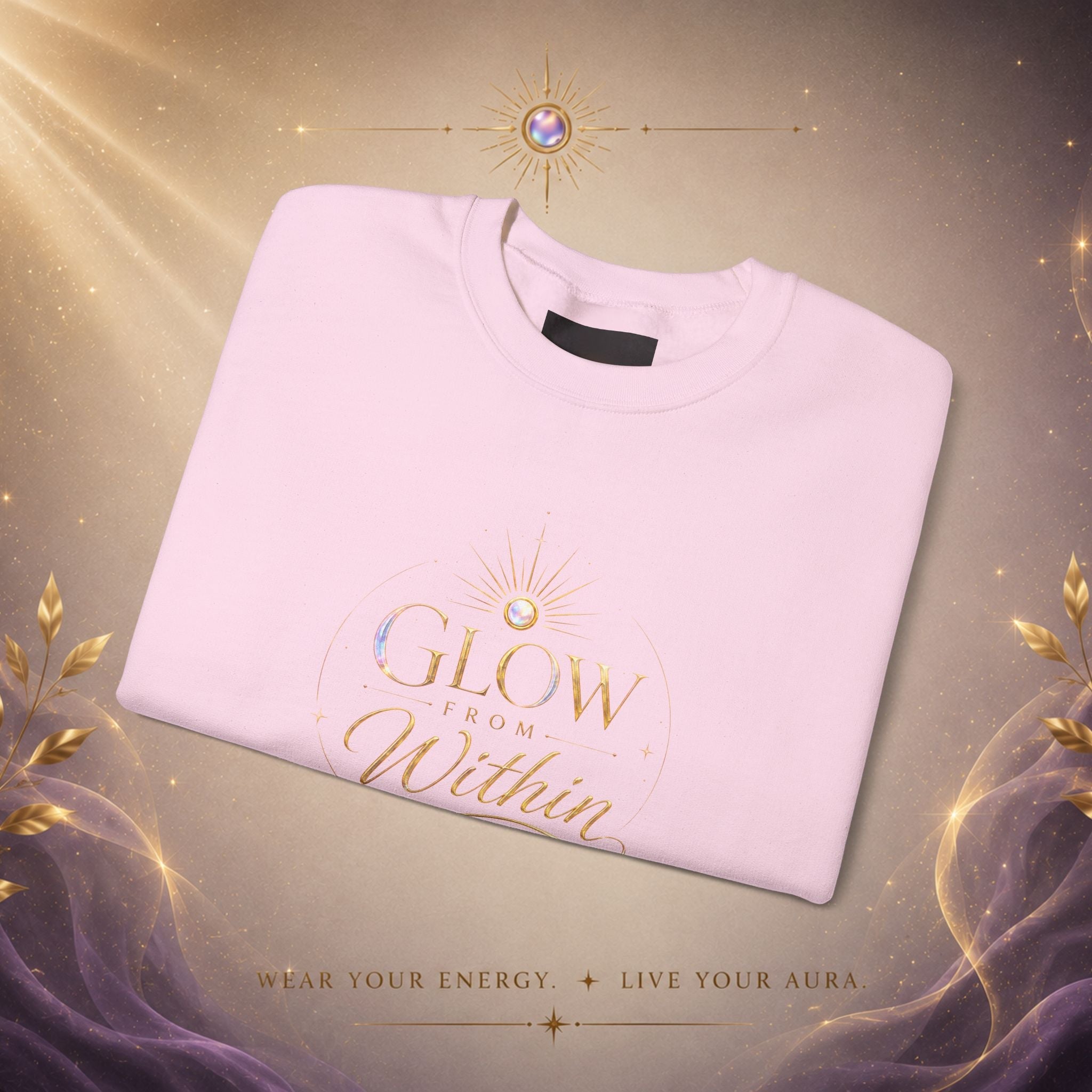 Glow Within Sweatshirt — Inspirational Cozy Crewneck - AURA BY RS ®