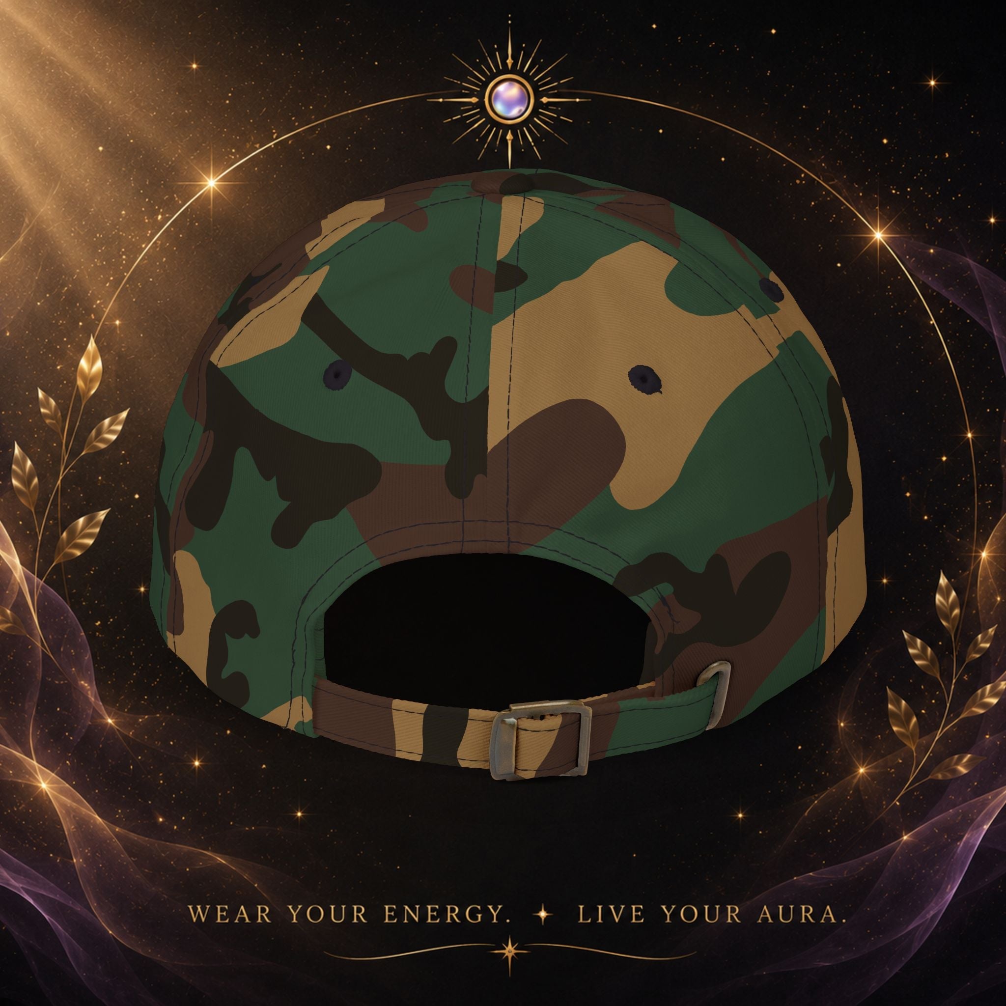 Grace Embroidered — Gold Script Baseball Hat - AURA BY RS ®