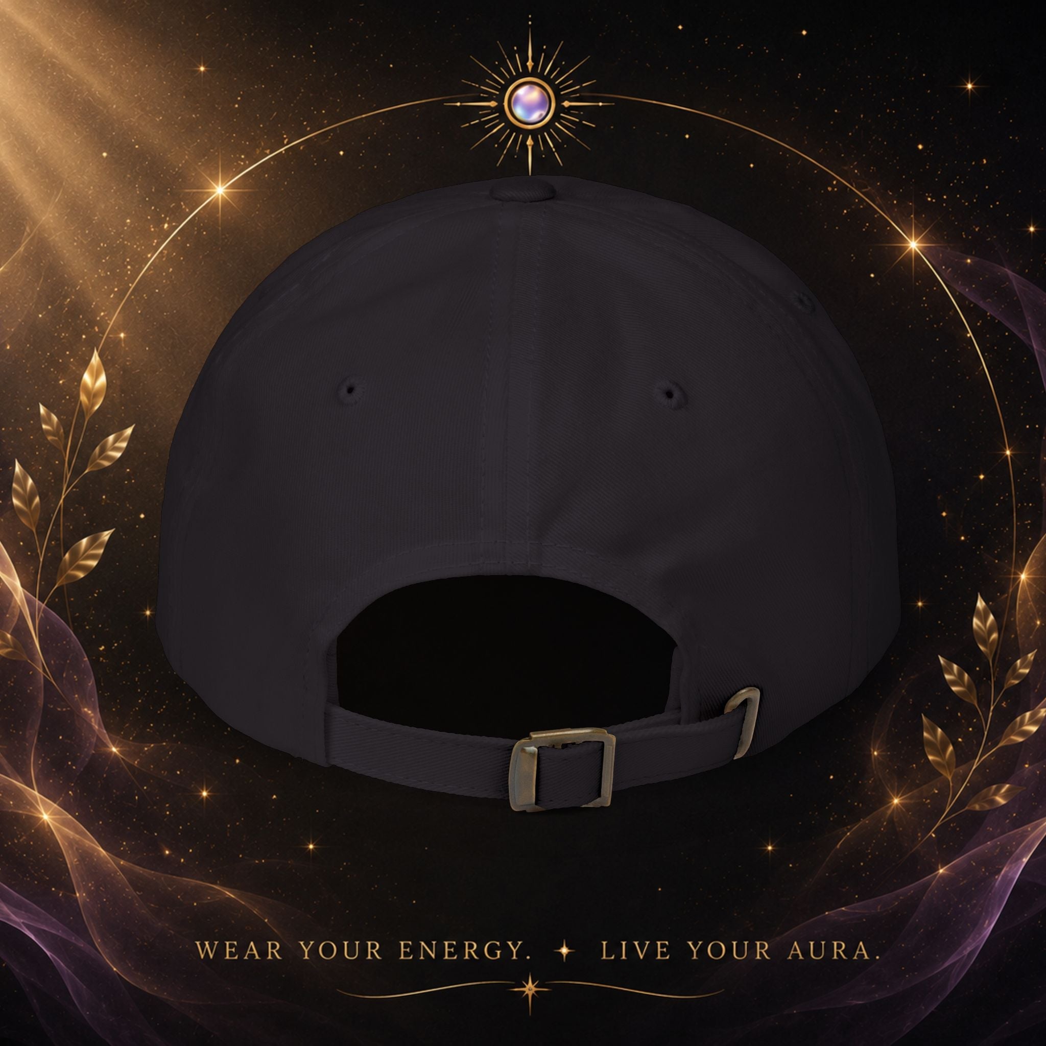 Grace Embroidered — Gold Script Baseball Hat - AURA BY RS ®