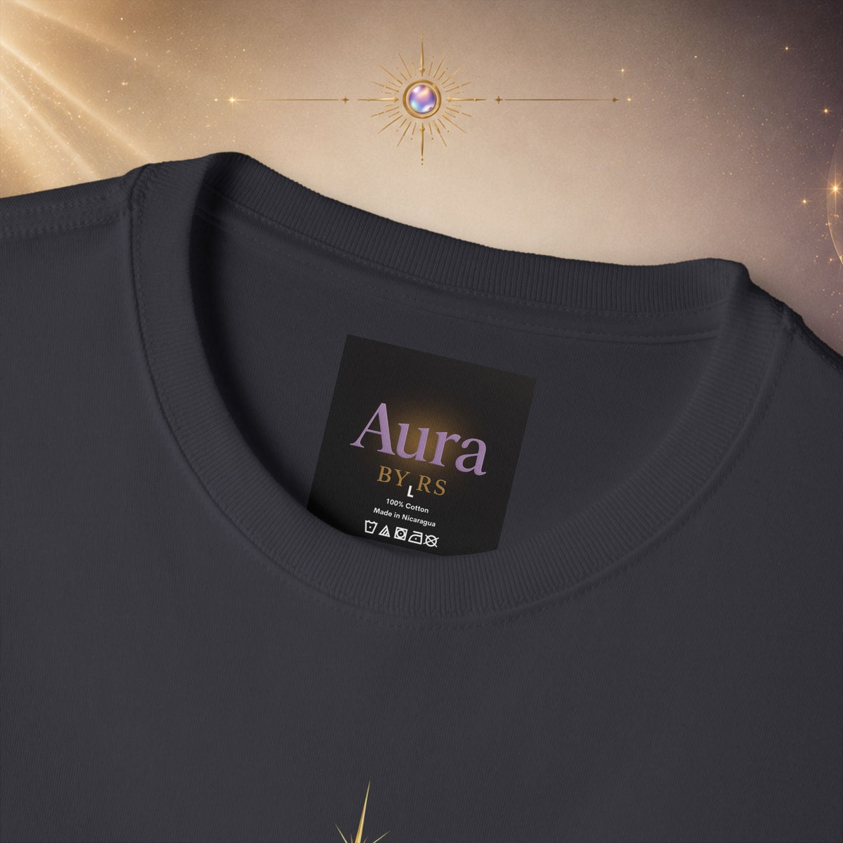 Grace Grind Graphic Tee — Feminine Gold Script Inspirational Shirt - AURA BY RS ®