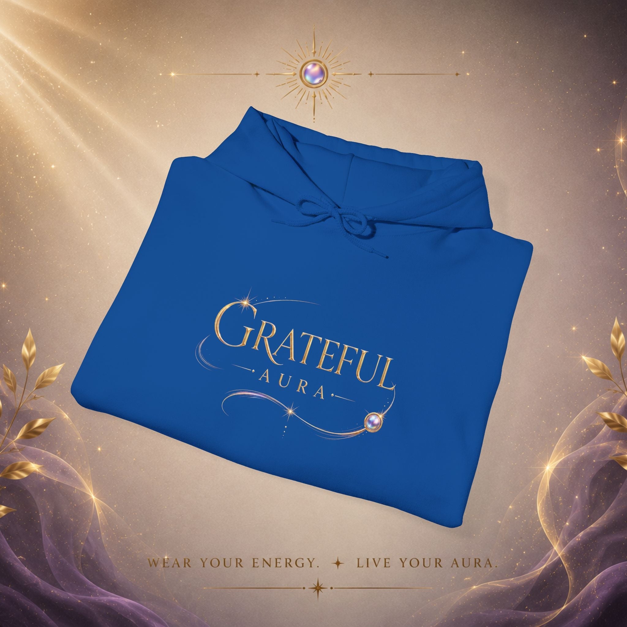 Grateful Heart Hoodie — Elegant 'Grateful' Script Pullover - AURA BY RS ®