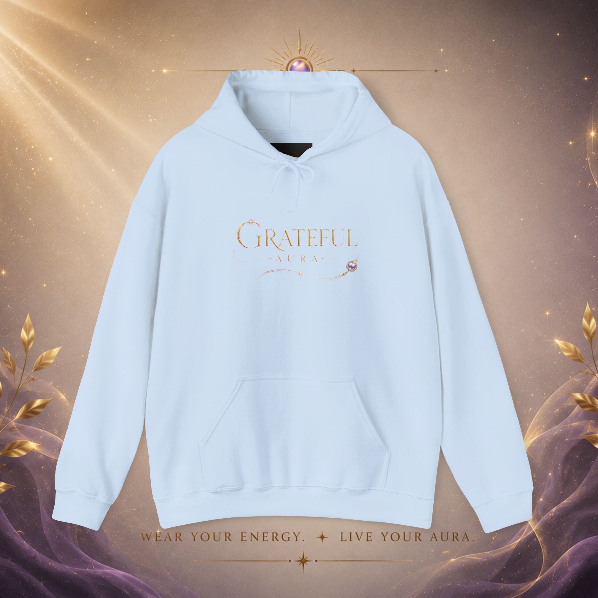 Grateful Heart Hoodie — Elegant 'Grateful' Script Pullover - AURA BY RS ®