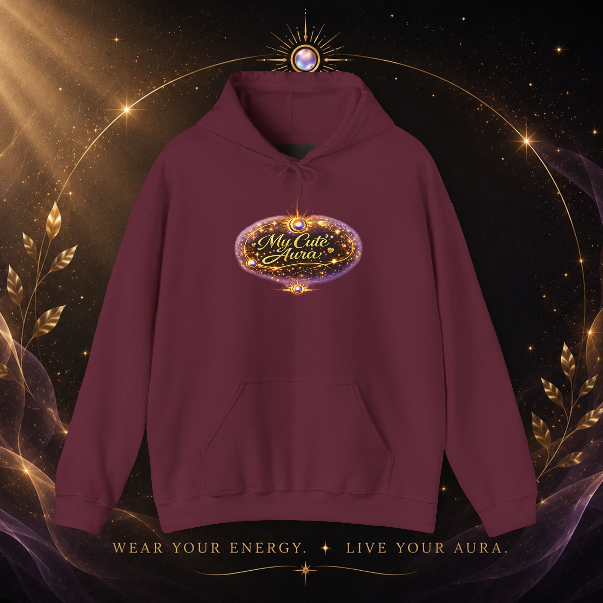 Hoodie — "My Cute Aura" Sparkle Graphic Hoodie - AURA BY RS ®