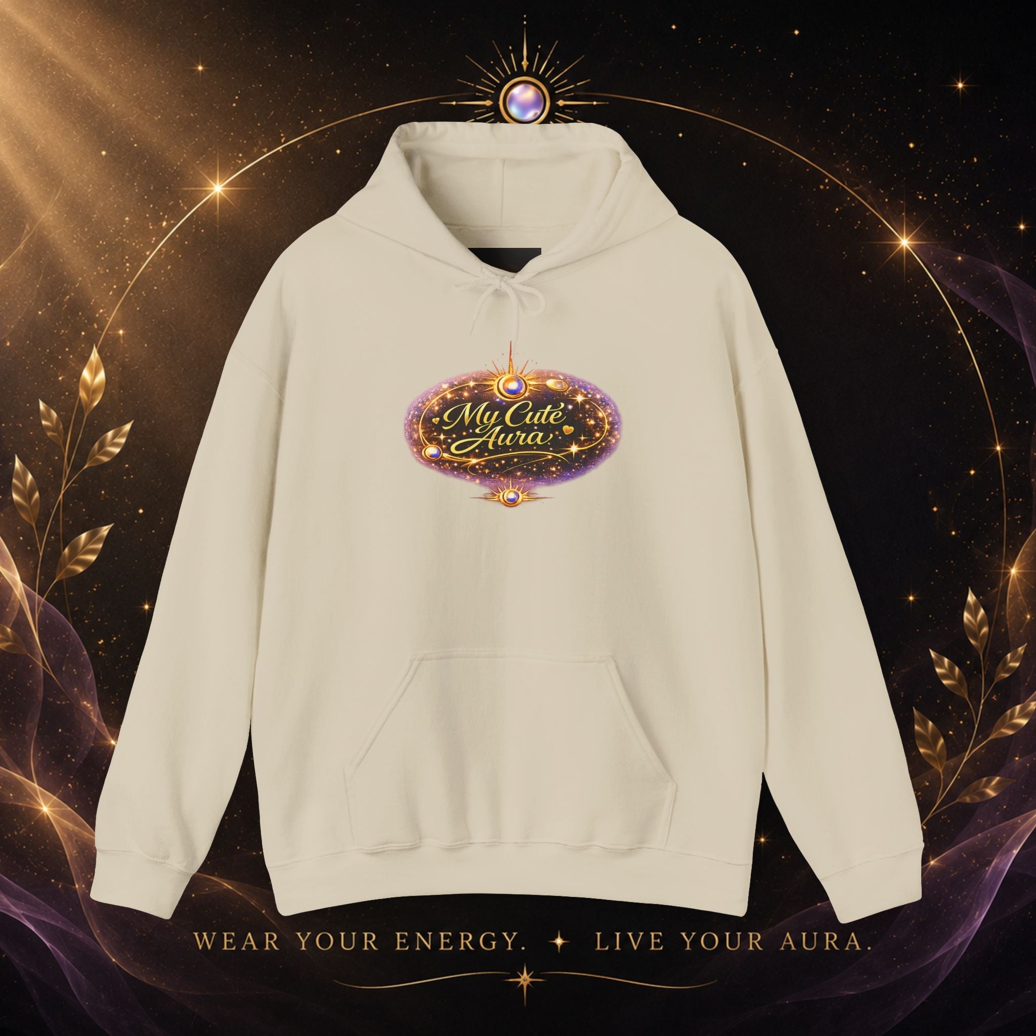 Hoodie — "My Cute Aura" Sparkle Graphic Hoodie - AURA BY RS ®