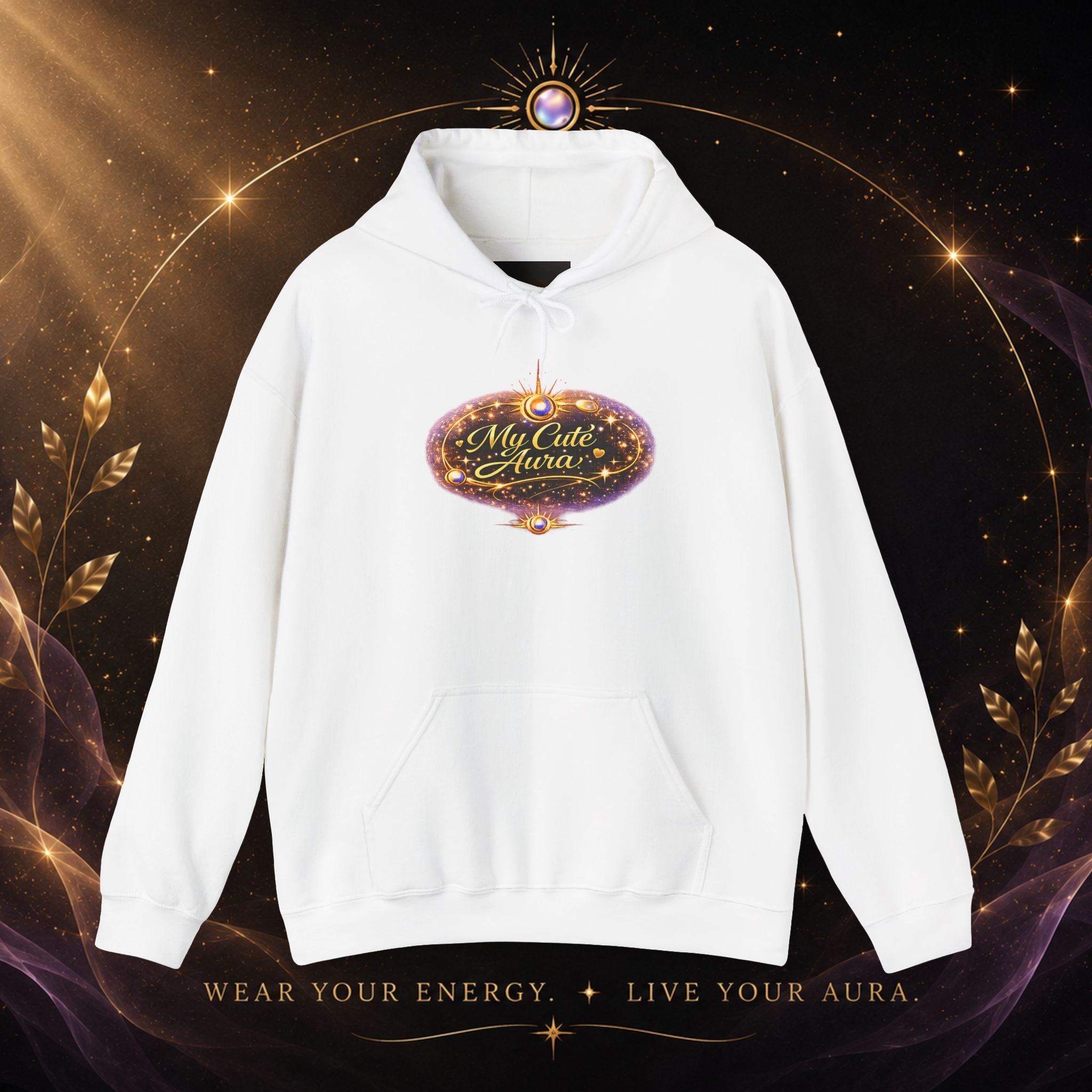 Hoodie — "My Cute Aura" Sparkle Graphic Hoodie - AURA BY RS ®